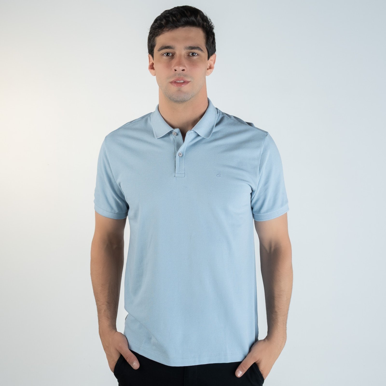 Camisa Polo Calvin Klein Premium Azul Claro