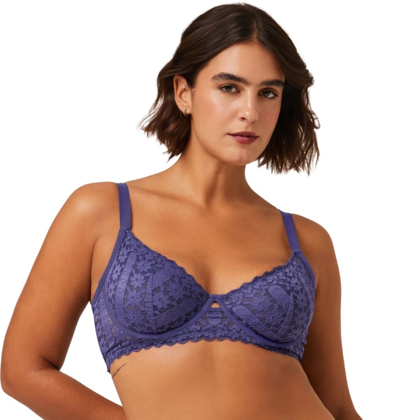 Sutiã Plus Size Sem Bojo Com Aro Rendado Liebe