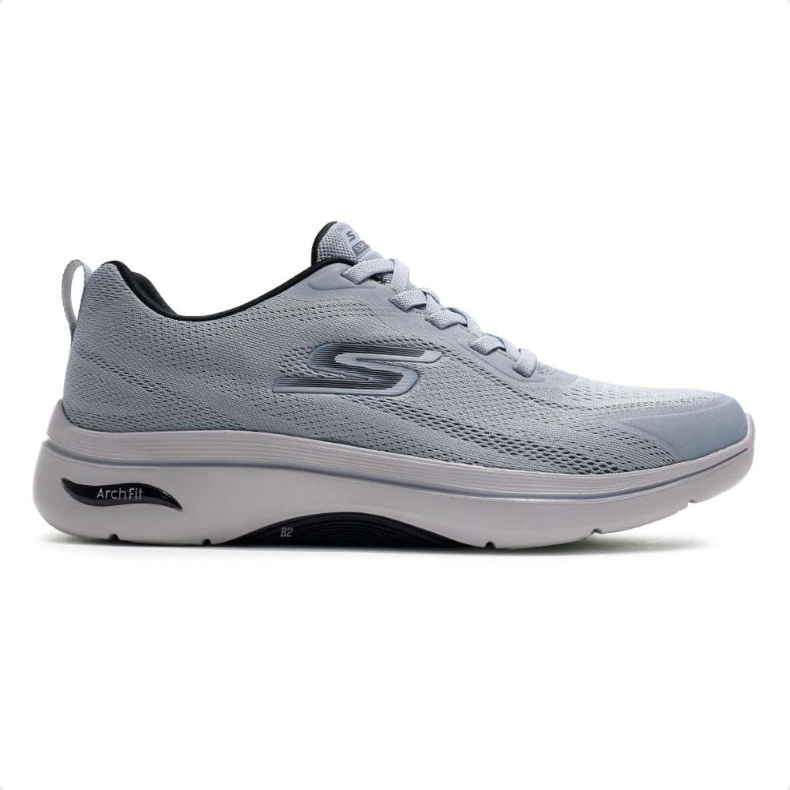 Tênis Skechers Go Walk Arch Fit 2.0 - Levy 2 Masculino Cinza