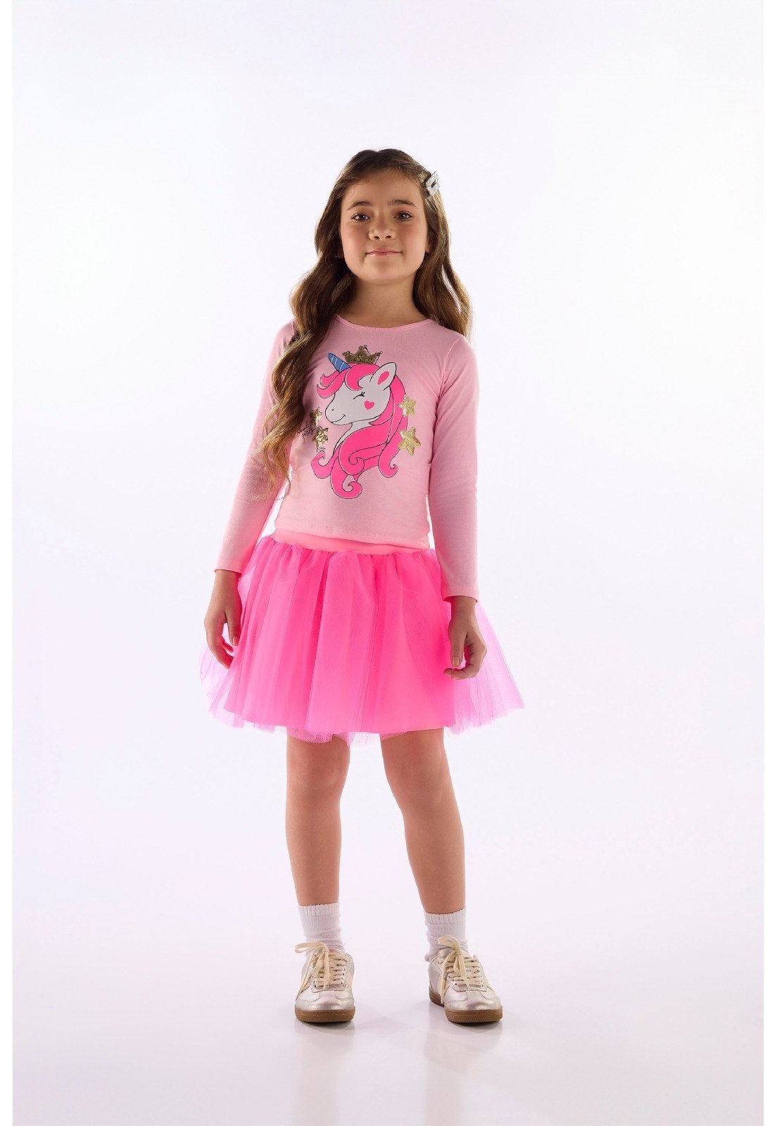 Infantil - Blusa Unicórnio Manga Longa Quimby Verde