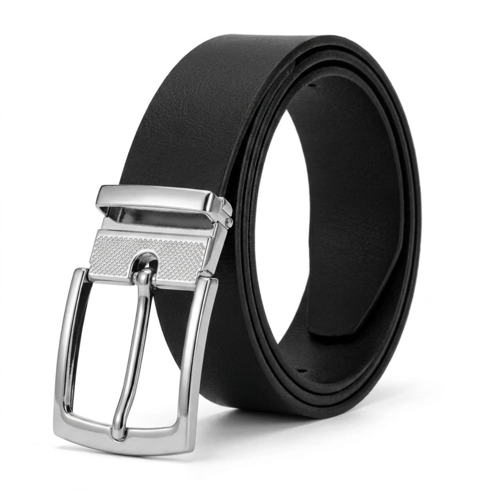 Cinto Masculino Rafarillo em Couro Laminado Social Casual Fivela Metálica Acessório Masculino Premium