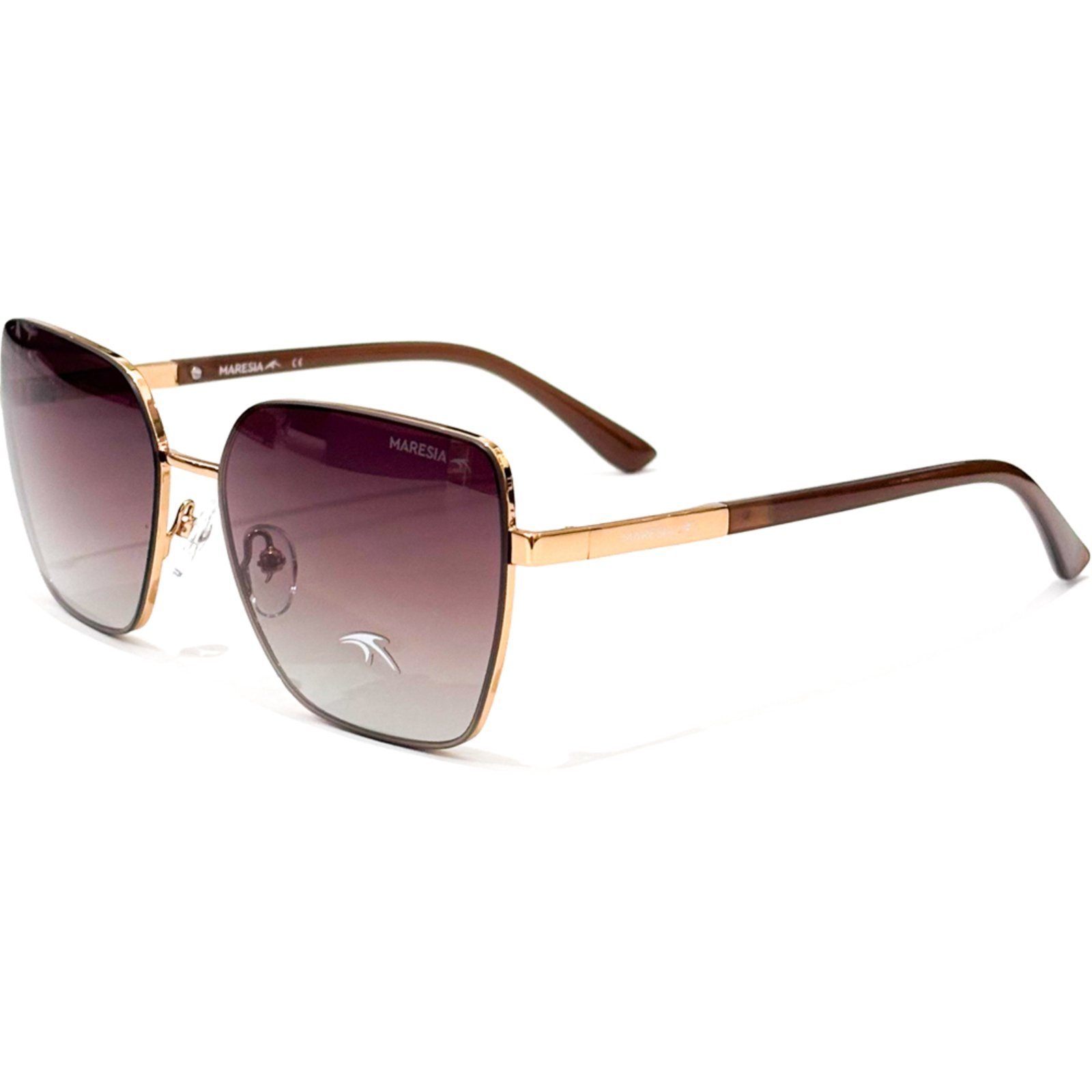Vista 2 Óculos de Sol Maresia MRS005 C100 Feminino marrom marrom