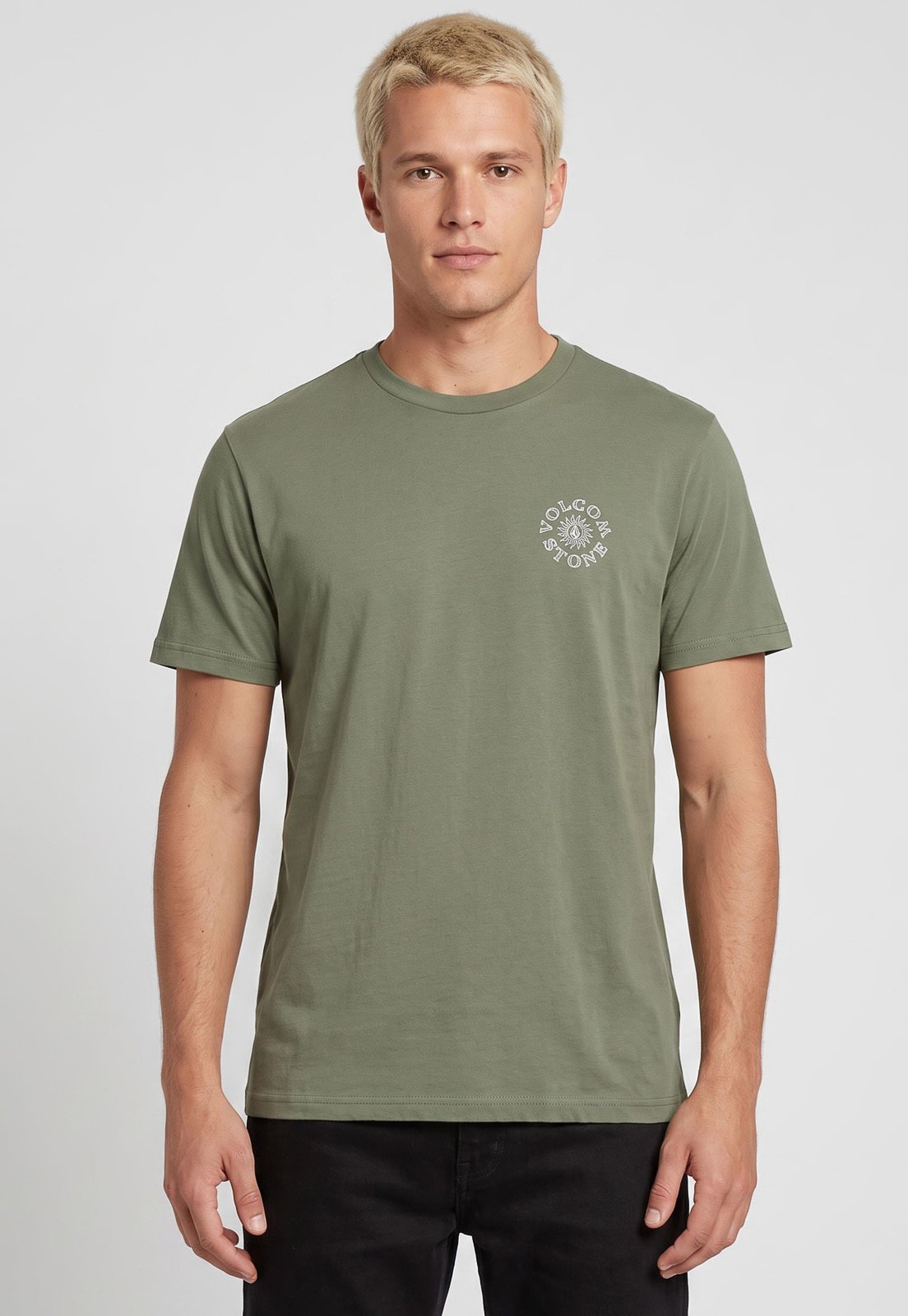 Camiseta Masculina Volcom Silk Sunshiner Verde