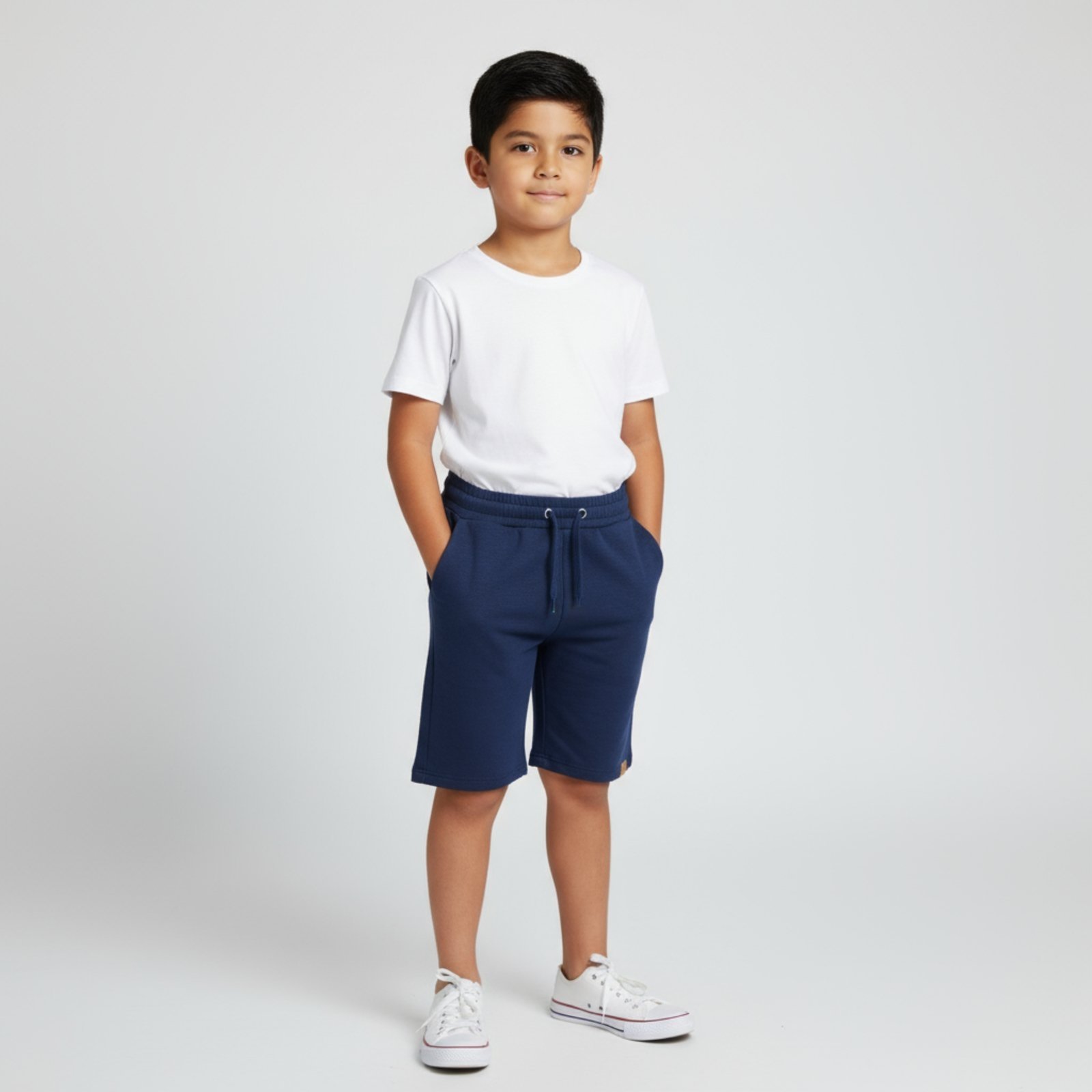 Infantil - Bermuda Moletinho Masculina Azul Marinho Aliarthe