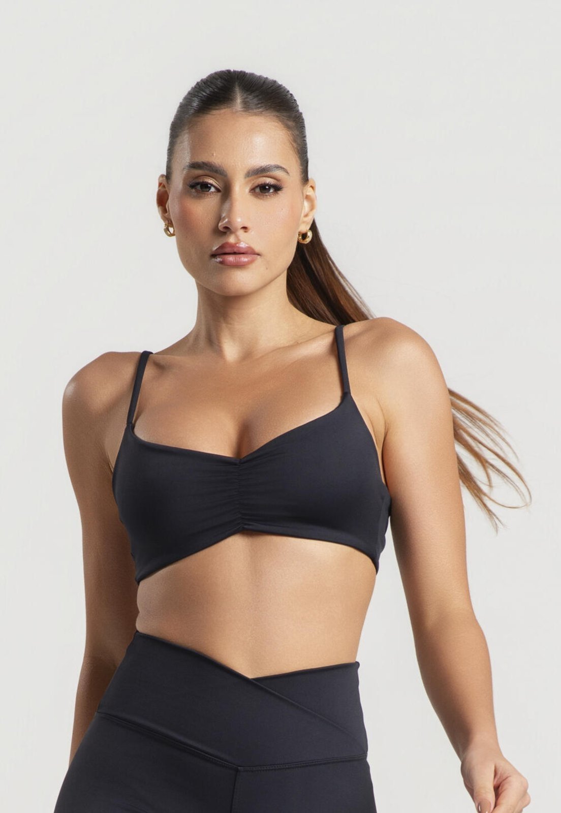 Top Franzido Com Alças Reguláveis Preto Wemood Tp004-001 Preto