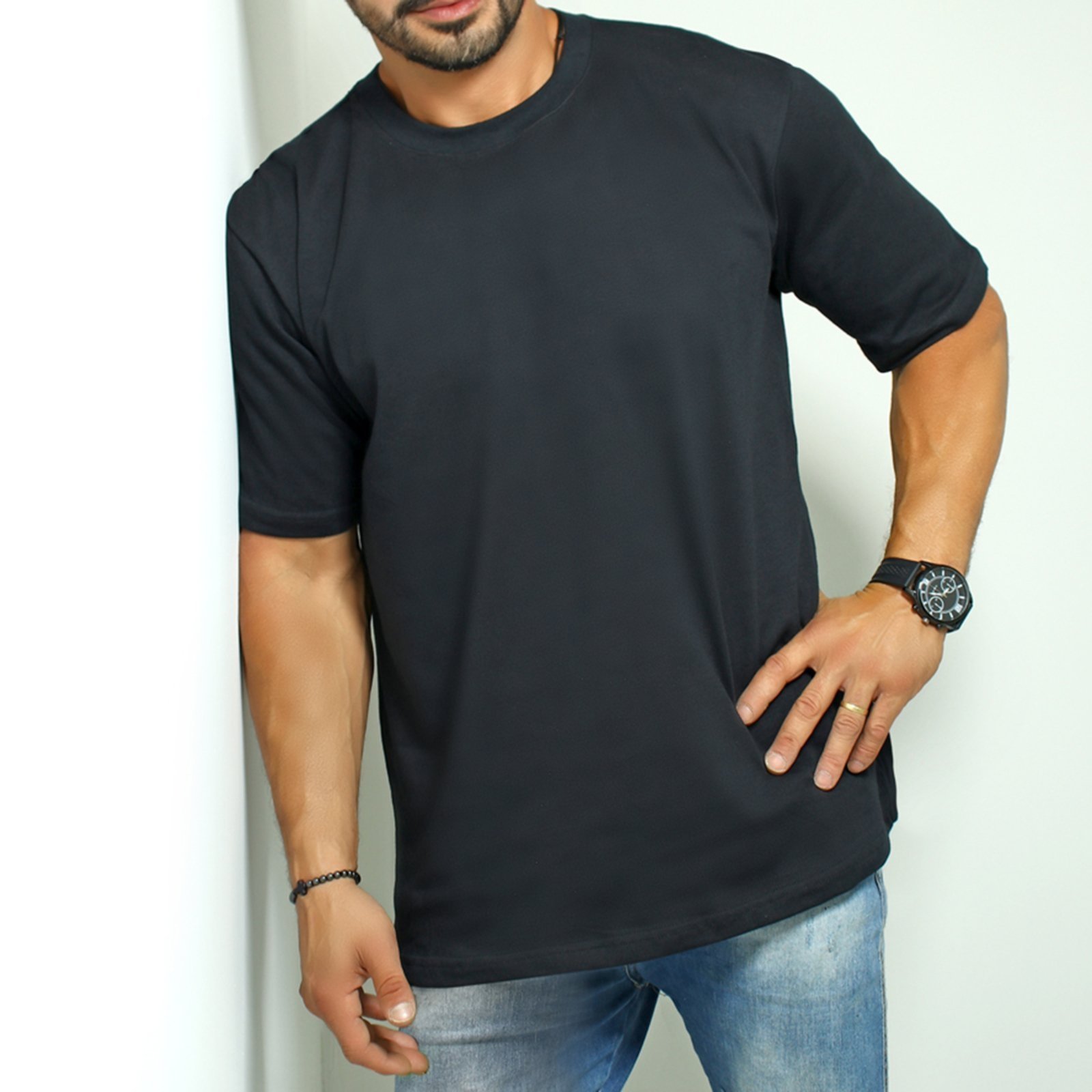 Camisa Over Streetwear Algodão Camiseta Masculina Basica