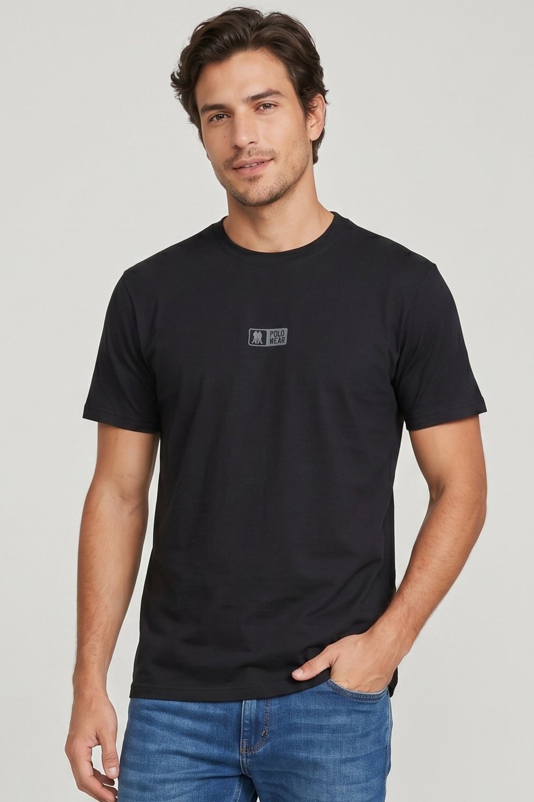 Camiseta Masculina Leve e Confortável Polo Wear Preto