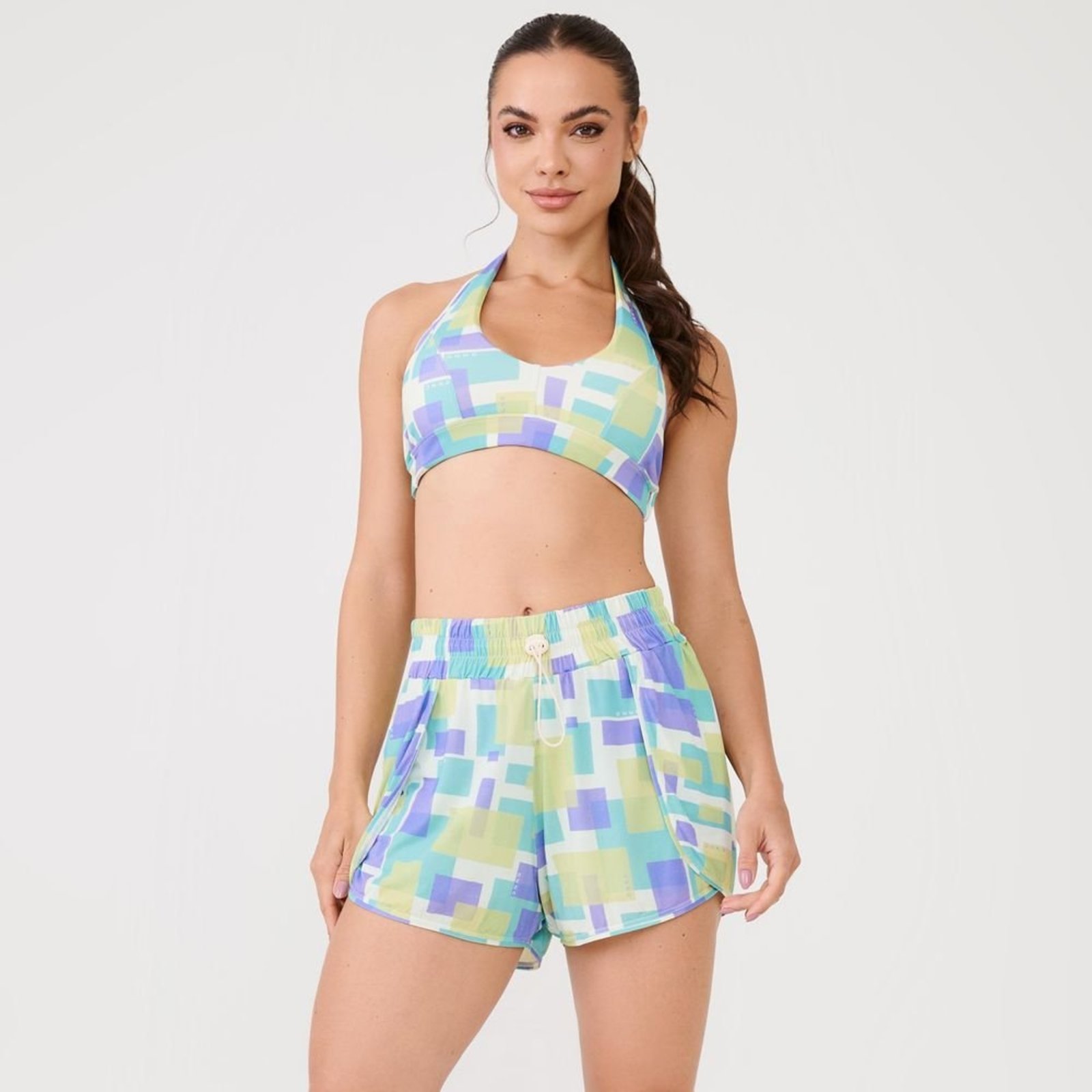 Short Transpassado Estampa Relax Poliamida Soft Donna Carioca