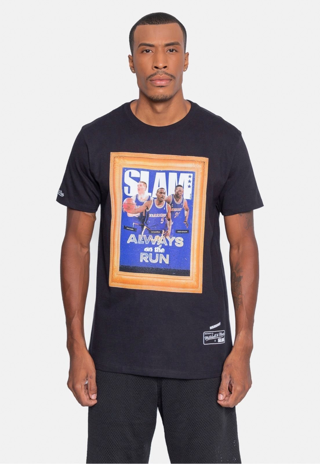 Camiseta Mitchell & Ness Especial Golden State Warriors Preta