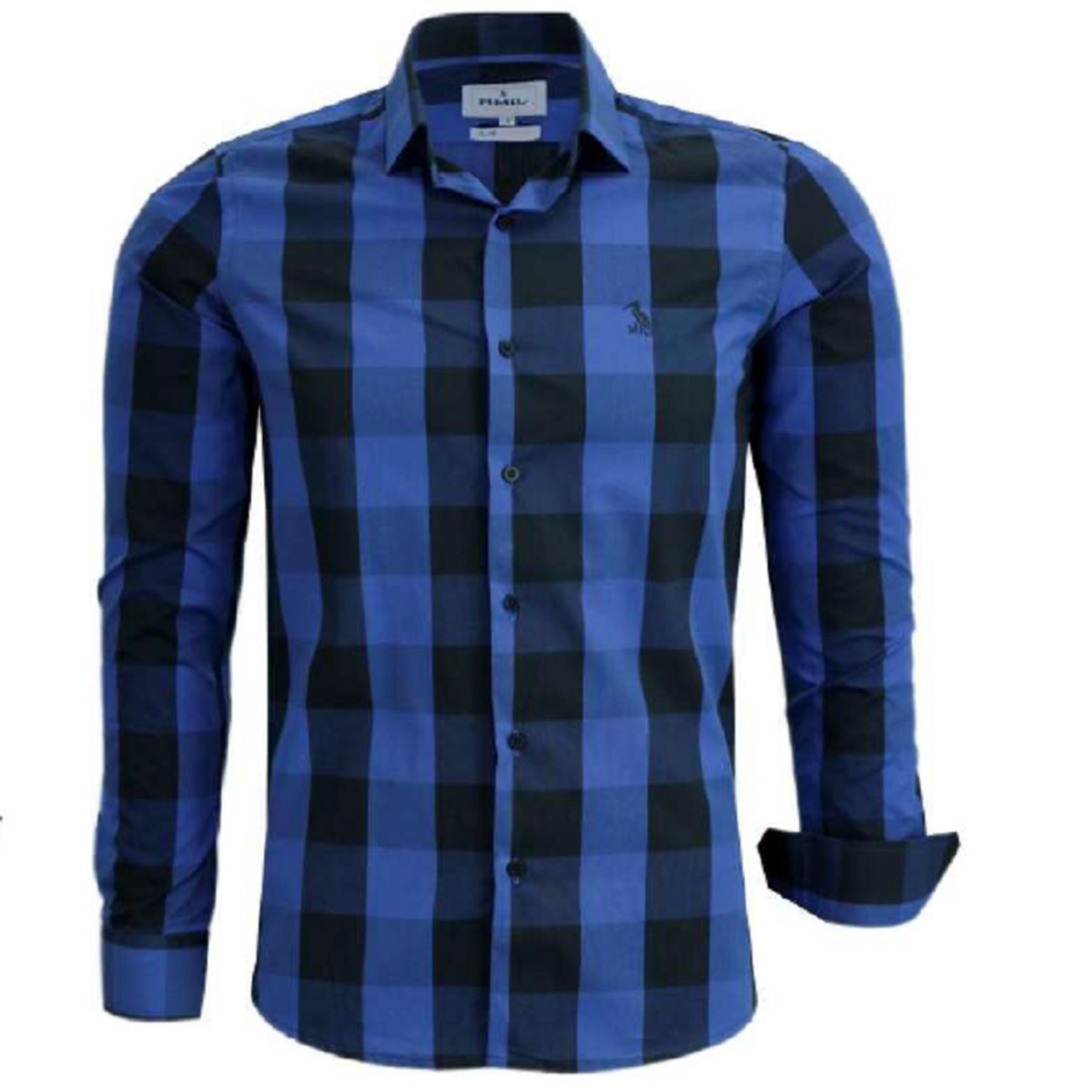 Camisa Adulto Xadrez Slim Original Amil Exclusivo Royal
