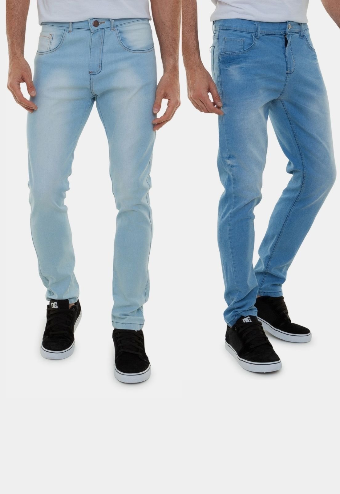 Kit Com 2 Calças Masculinas Jeans Premium Versatti Lion Azul