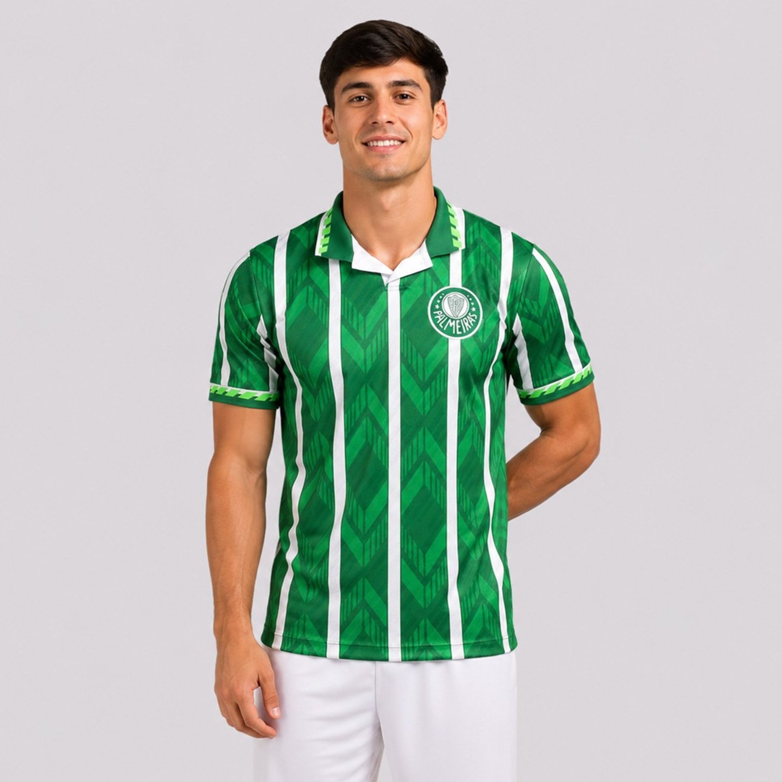Camisa Palmeiras Retrô 1996 Verde e Branca