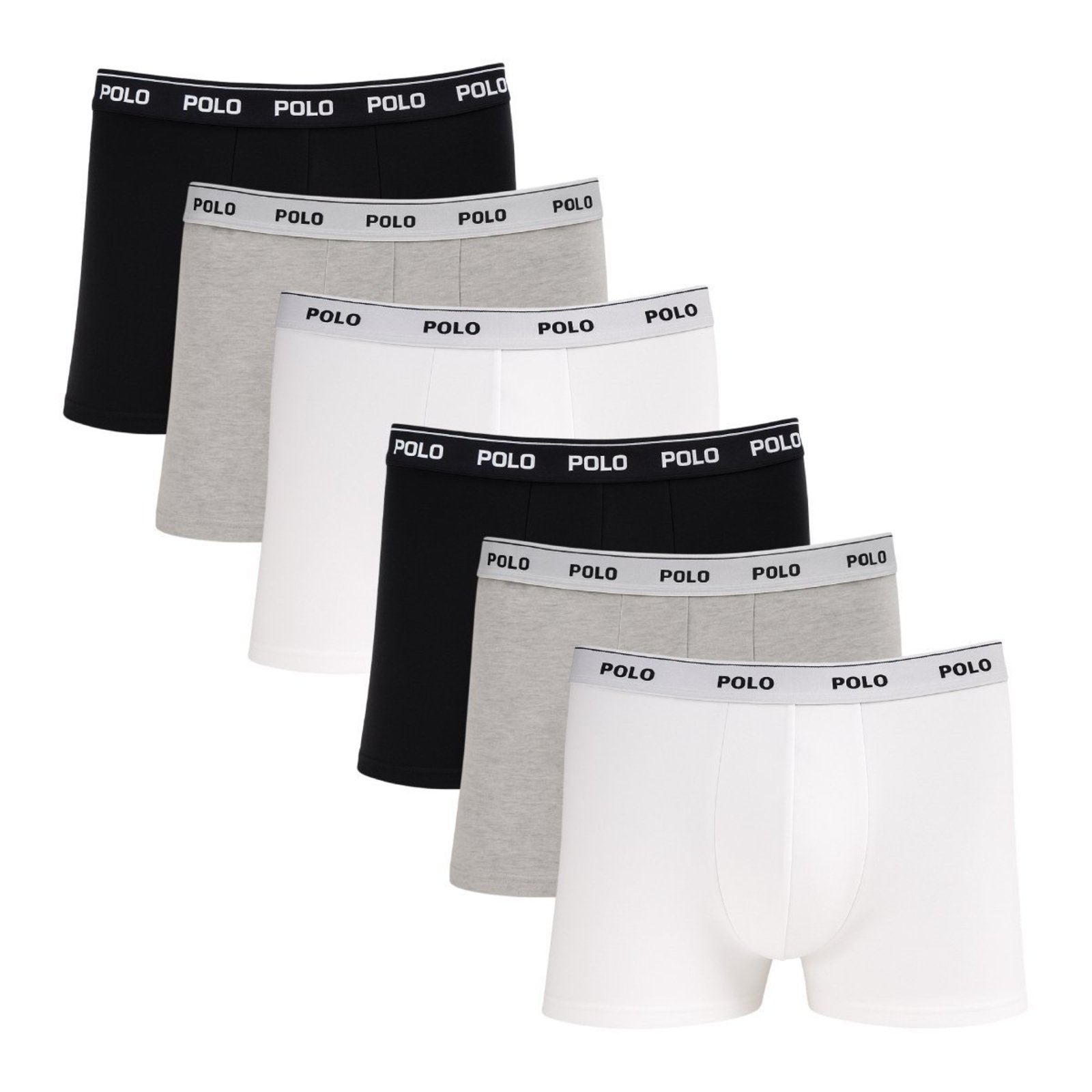 Kit 6 Cuecas Boxer Polo Star Algodão Sortida