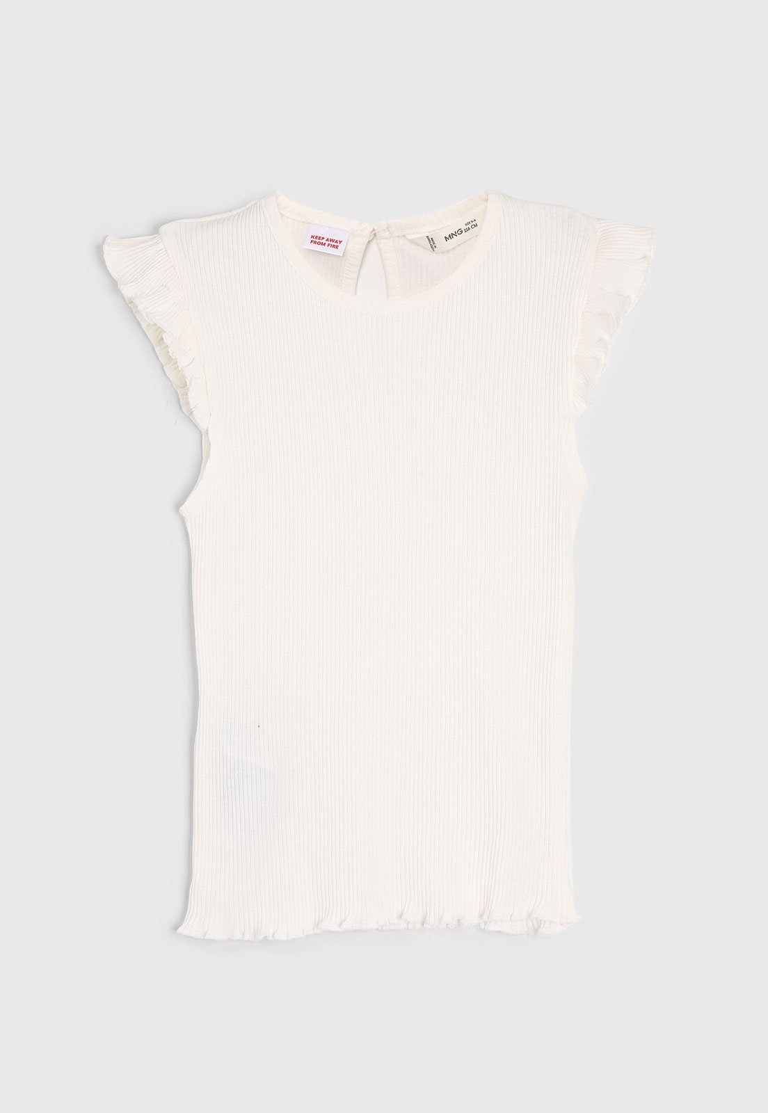 Camiseta MANGO Canelada Off-White