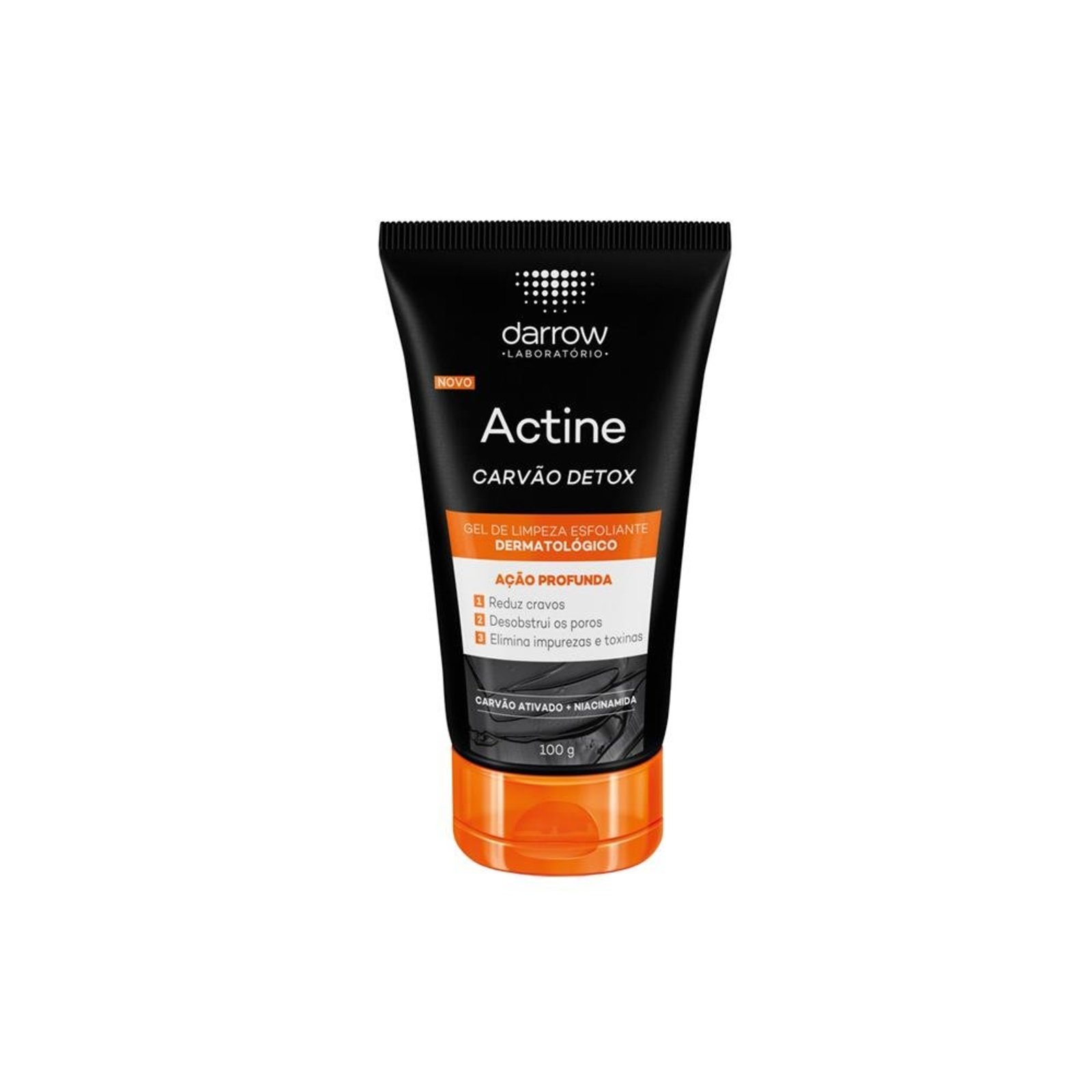 Darrow Actine Carvão detox Gel de Limpeza esfoliante 100g