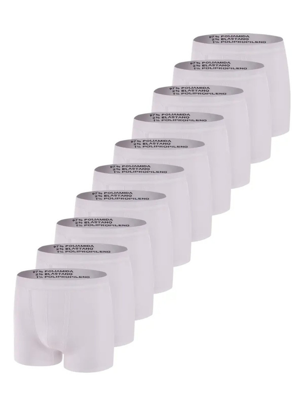 Kit com 10 Cuecas Boxer Trifil 4620 Branco