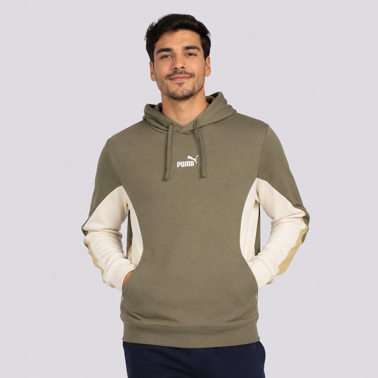 Moletom Puma Ess Block Hoodie Verde