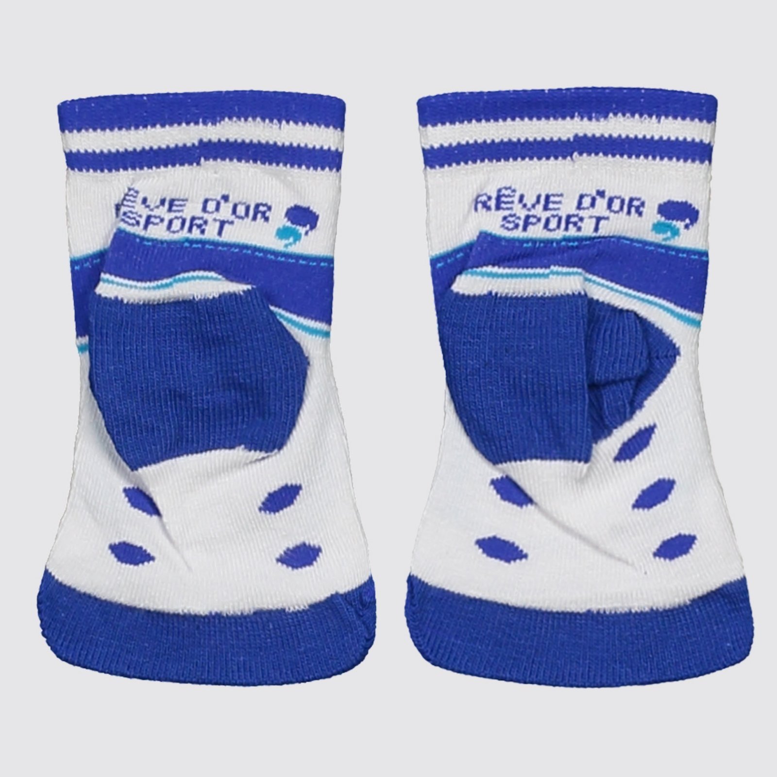 Vista 3 Meia Cruzeiro Chuteira Branca e Azul Reve D´or branco azul Reve D´or branco azul