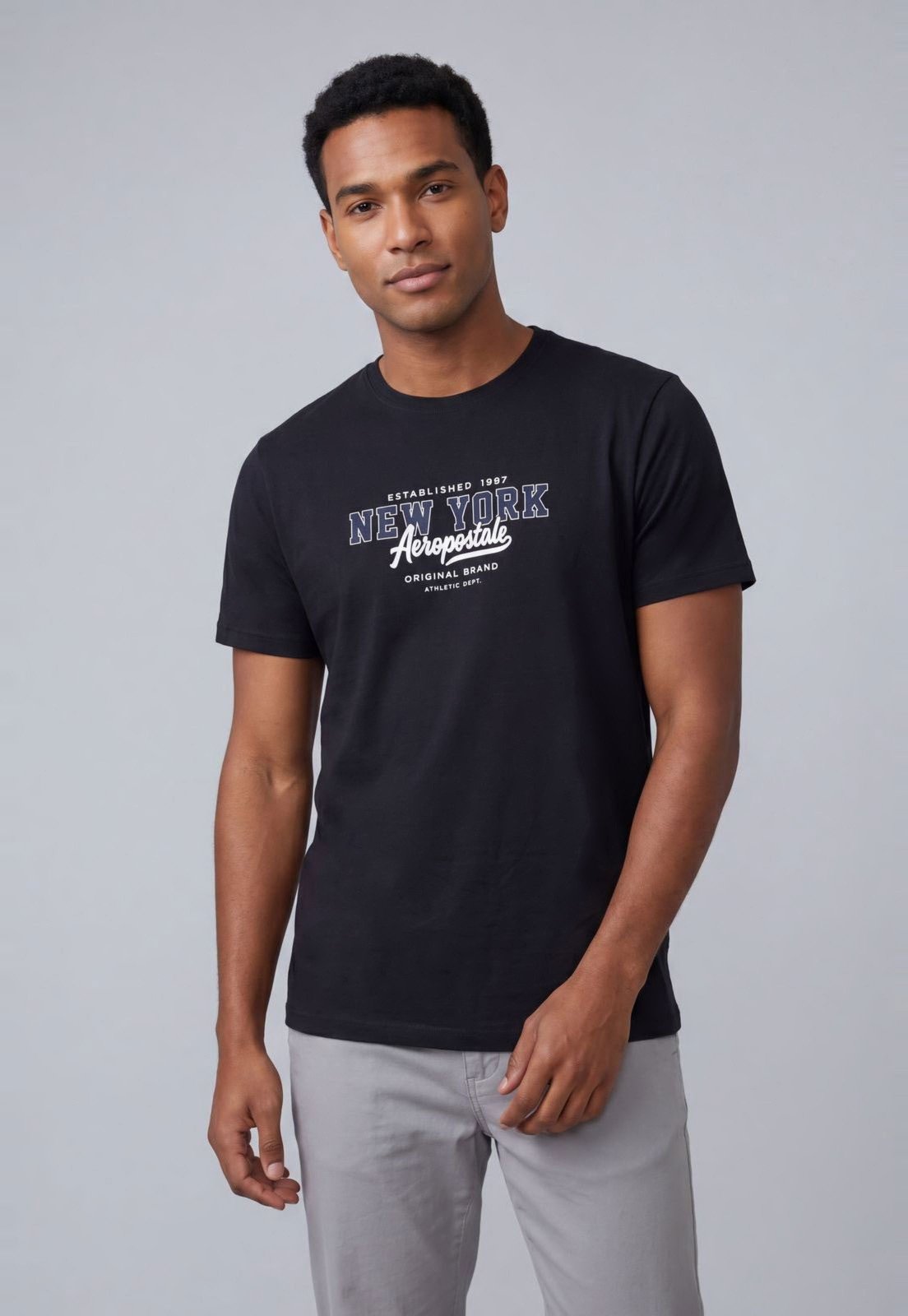 Camiseta Masculina Aeropostale Logo Preta