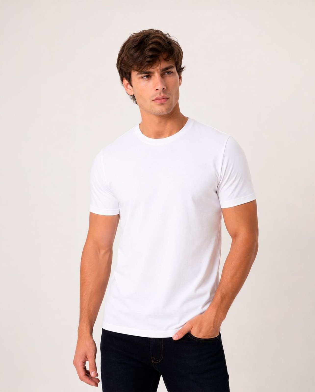 Camiseta Masculina Básica 80096 Branco 206oz