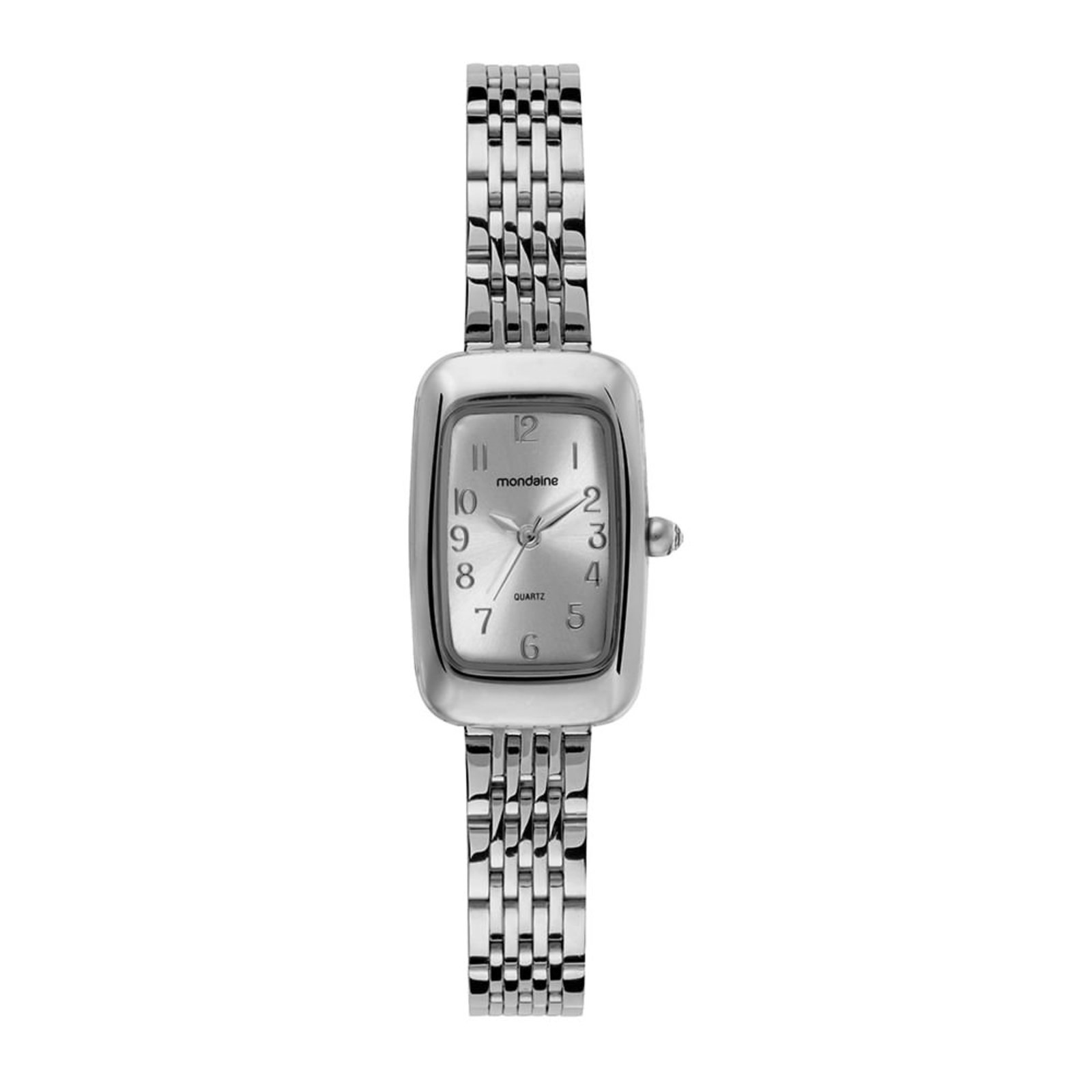 Relógio Mondaine Feminino Analógico Retangular Prata Mondaine