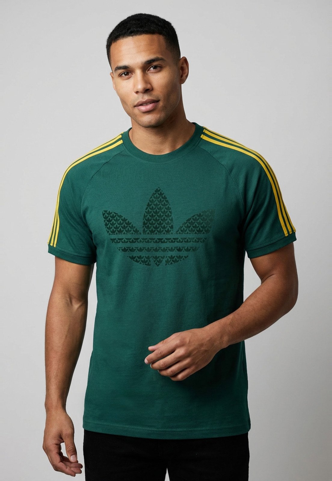 Camiseta Masculina adidas Originals Monogram 3S Verde