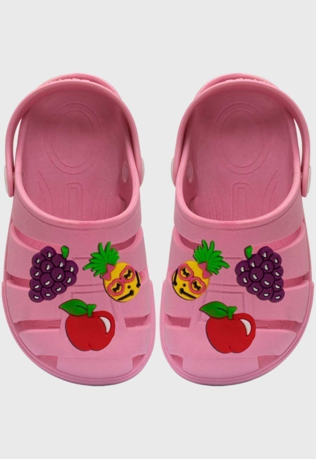 Infantil – Sandalia Babuche Popidi Frutas Rosa