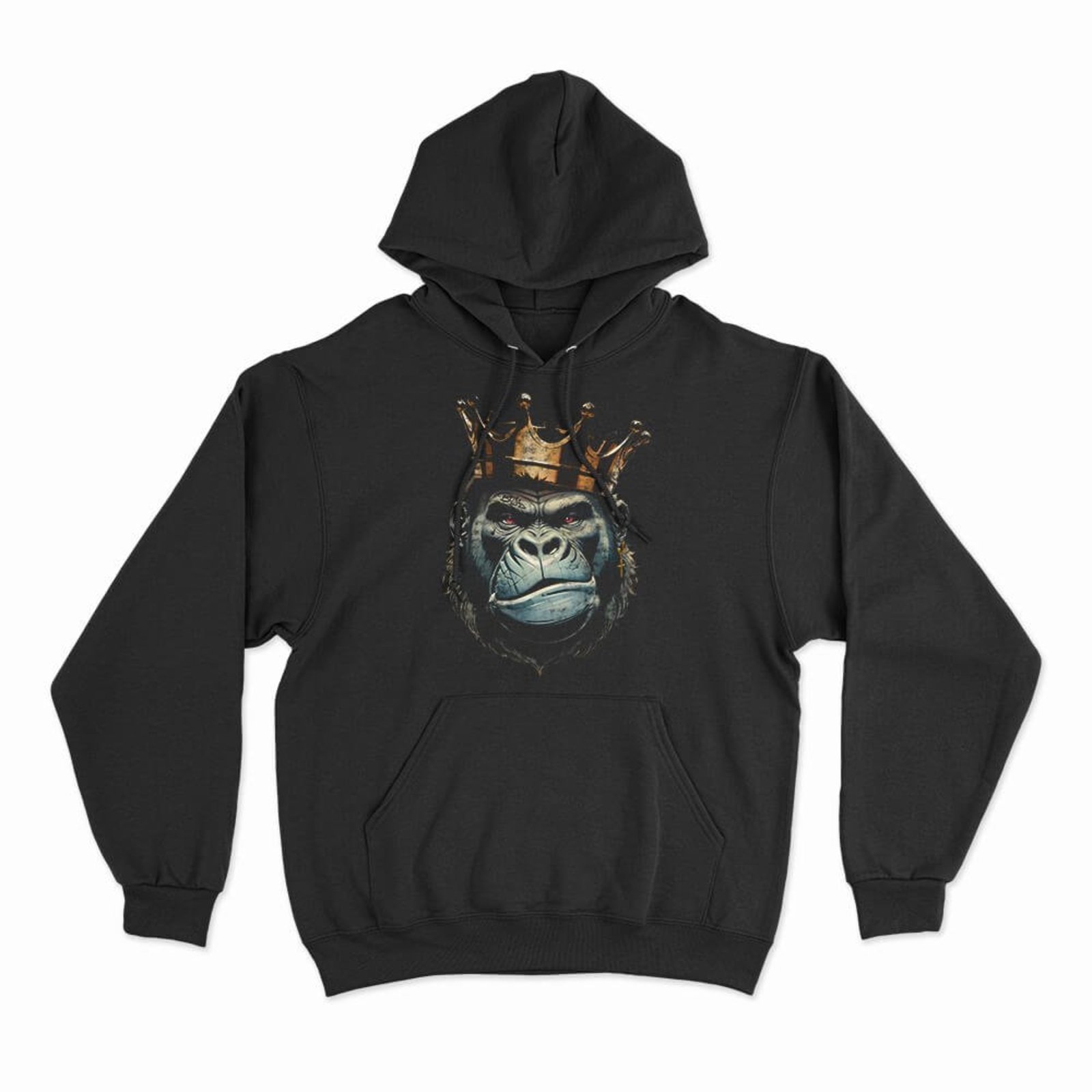Moletom Com Capuz Gorilla King - Preto - Casual - Studio Geek
