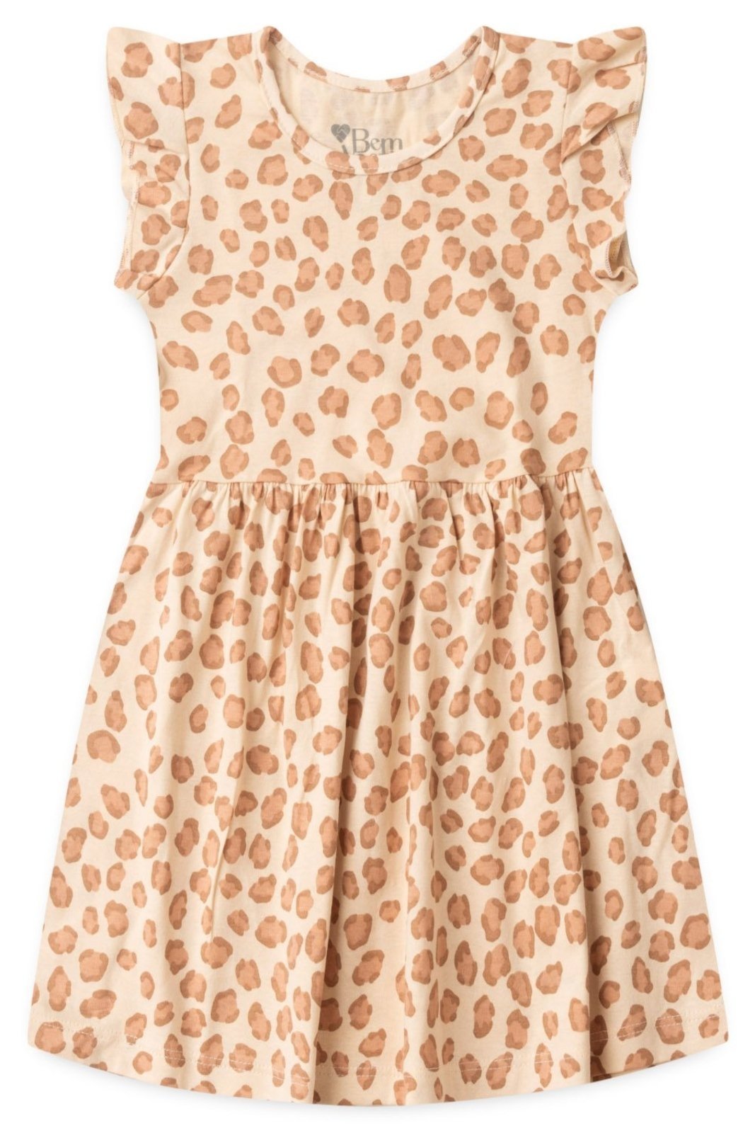 Infantil – Vestido Bem Vestir Manga Curta Feminino Oncinha Bege