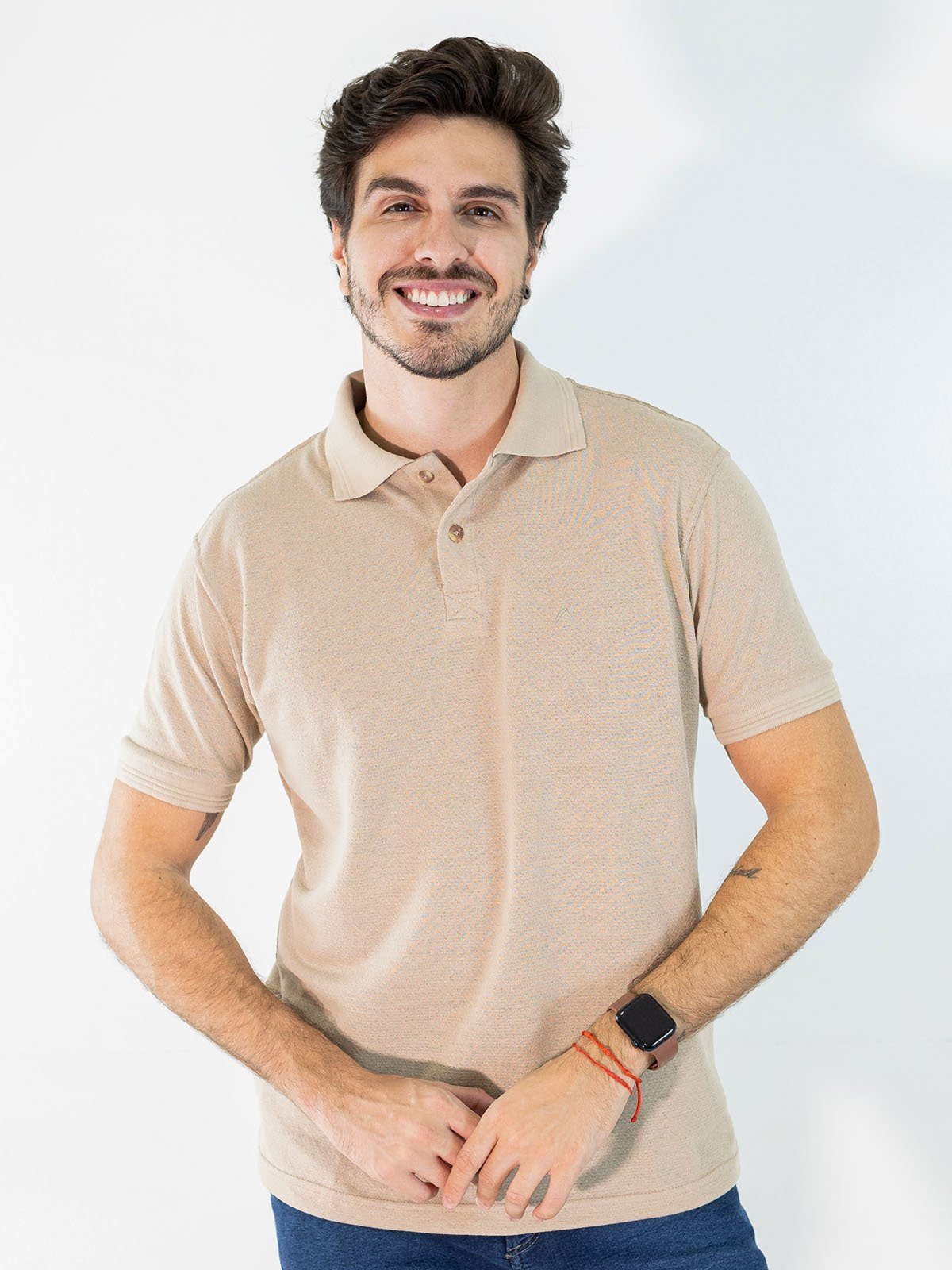 Camisa Polo Masculina Texturizada Algodão Anticorpus