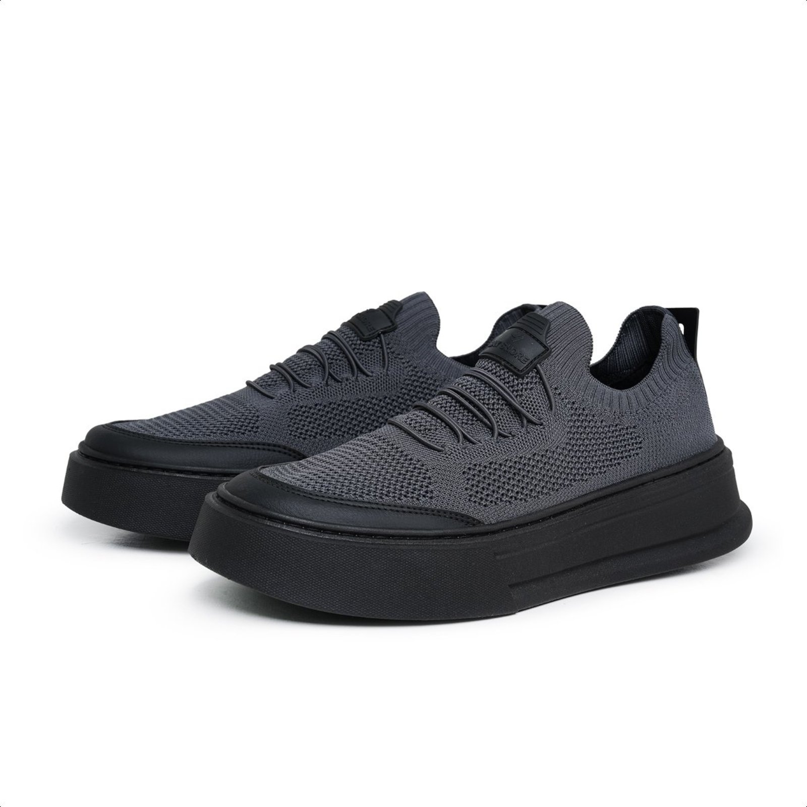 Tênis Casual Masculino Anna Andrade Knit Robusto Sola Alta Conforto Leve Grafite