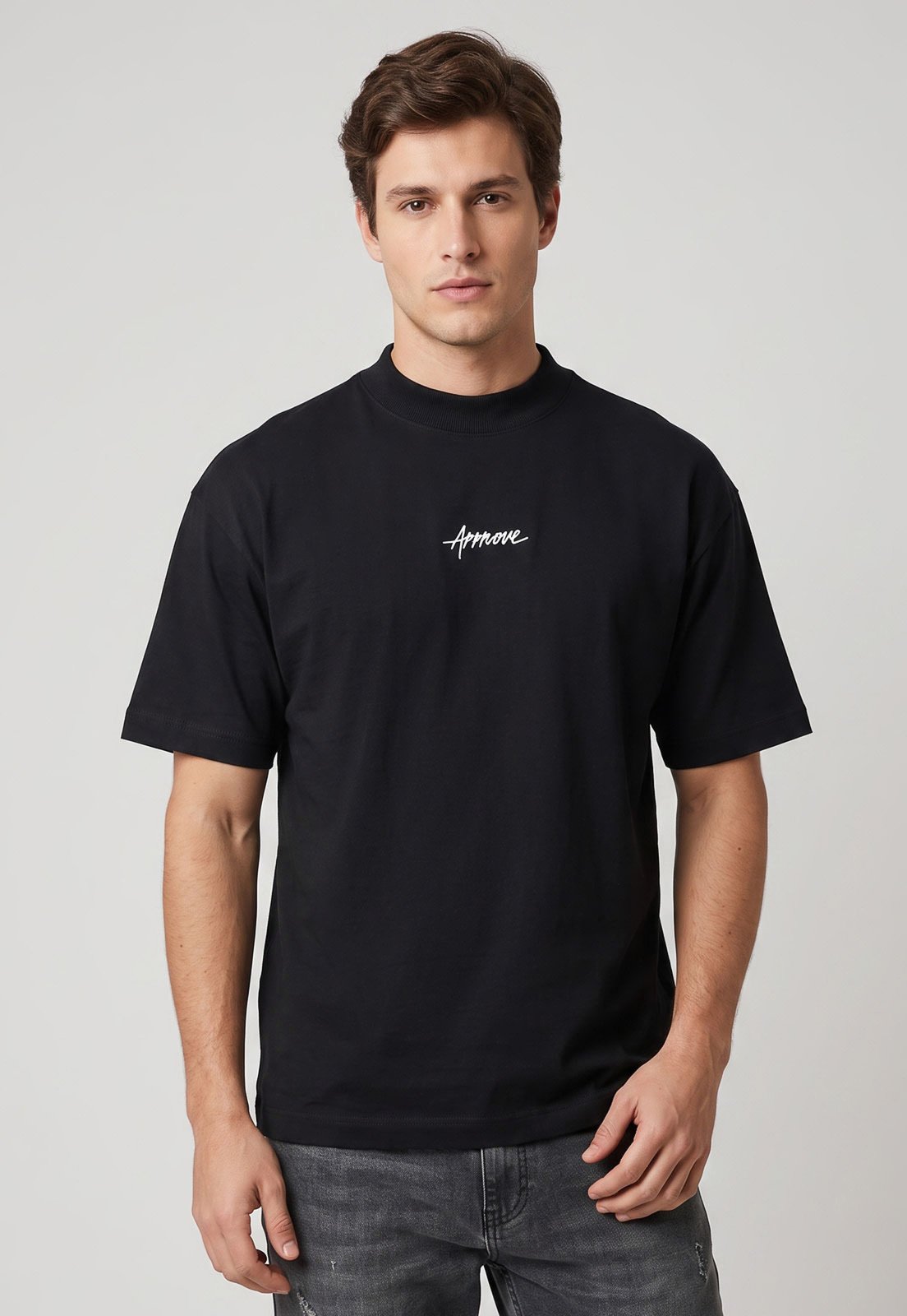 Camiseta Masculina Approve Huge Basic Preta