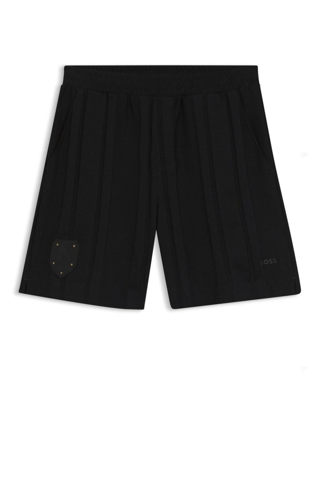 Shorts De Algodão Jersey Com Listras
