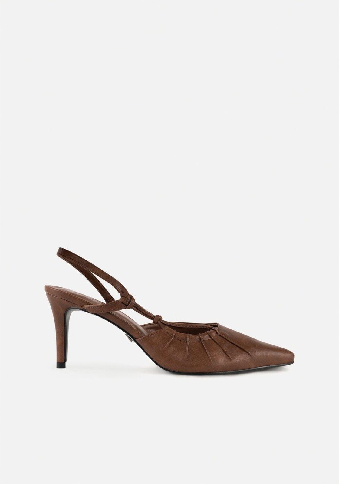 Scarpin De Salto Médio Com Franzidos