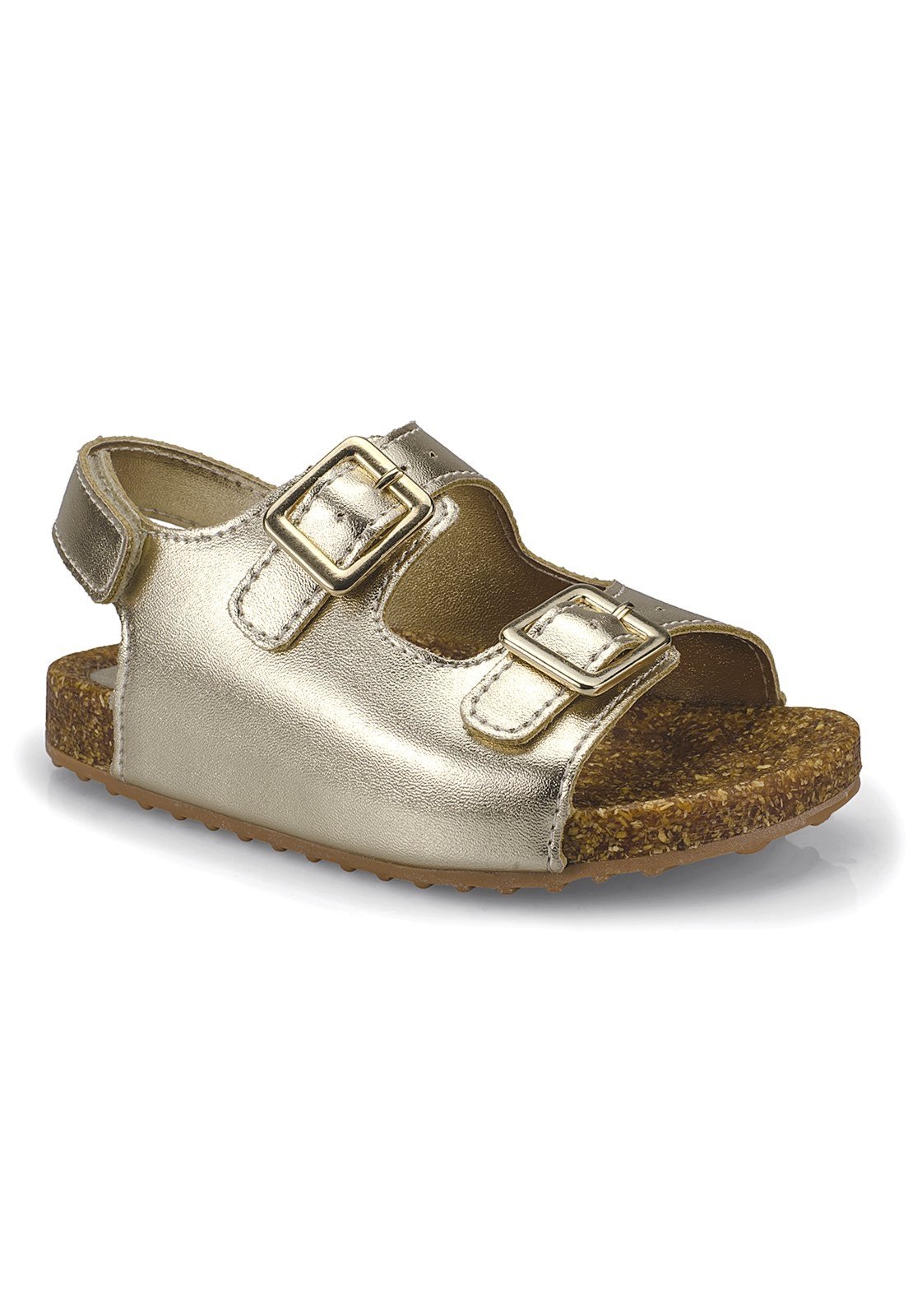 Infantil - Sandália Menina Papete Anatômica Pequito Dourado 9728