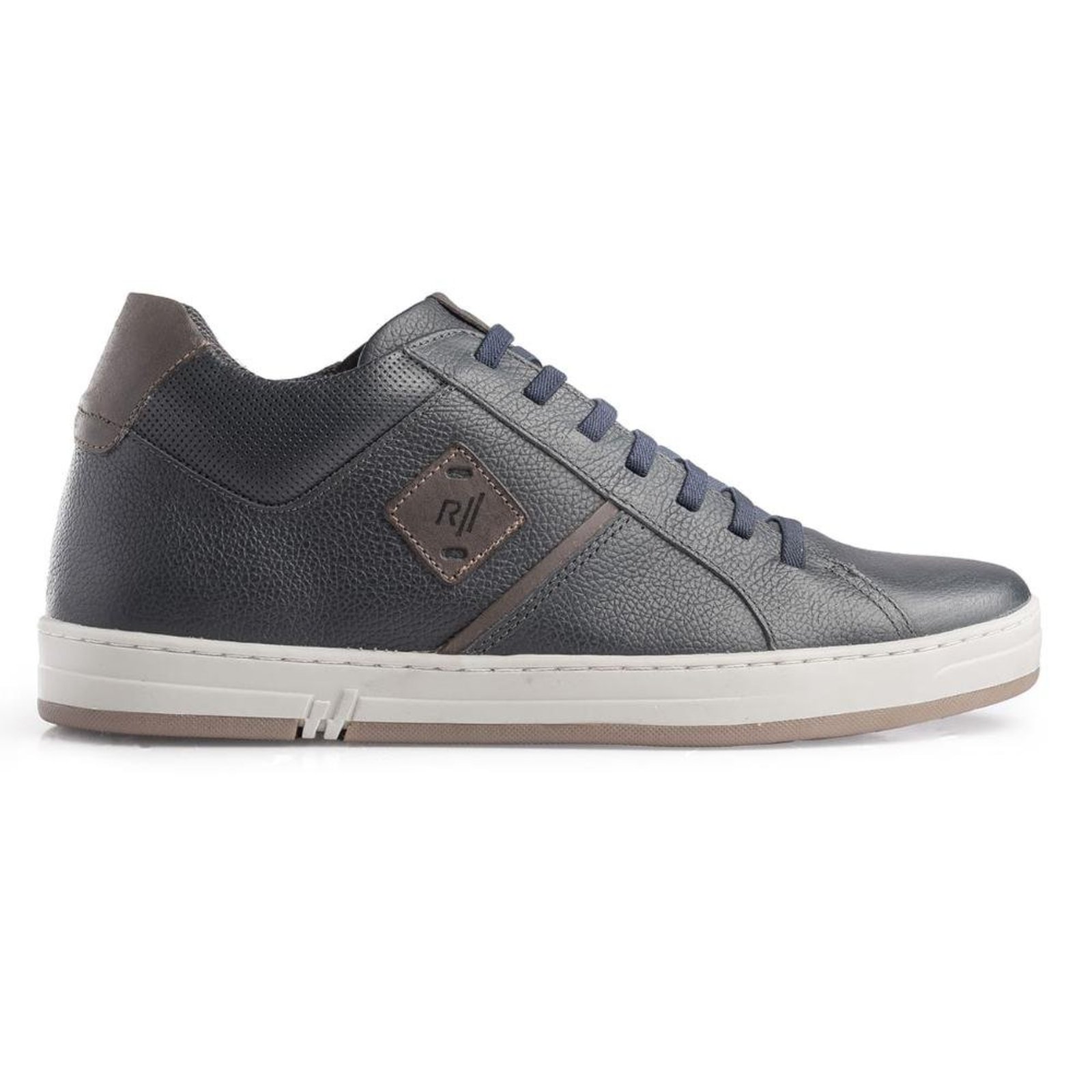 Sapatênis Sky Surf Alth Couro Rafarillo Aumenta Altura 7cm Azul