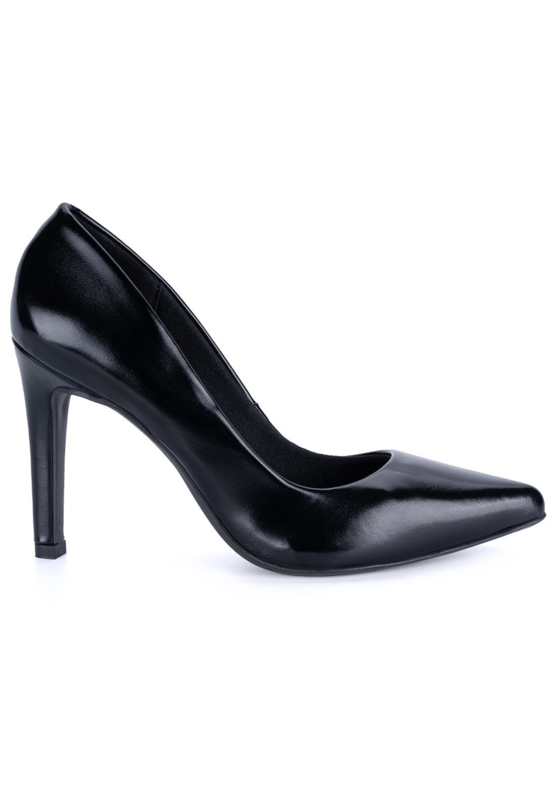 Sapato Feminino Scarpin Salto Bico Fino Elegante Da Moda Preto