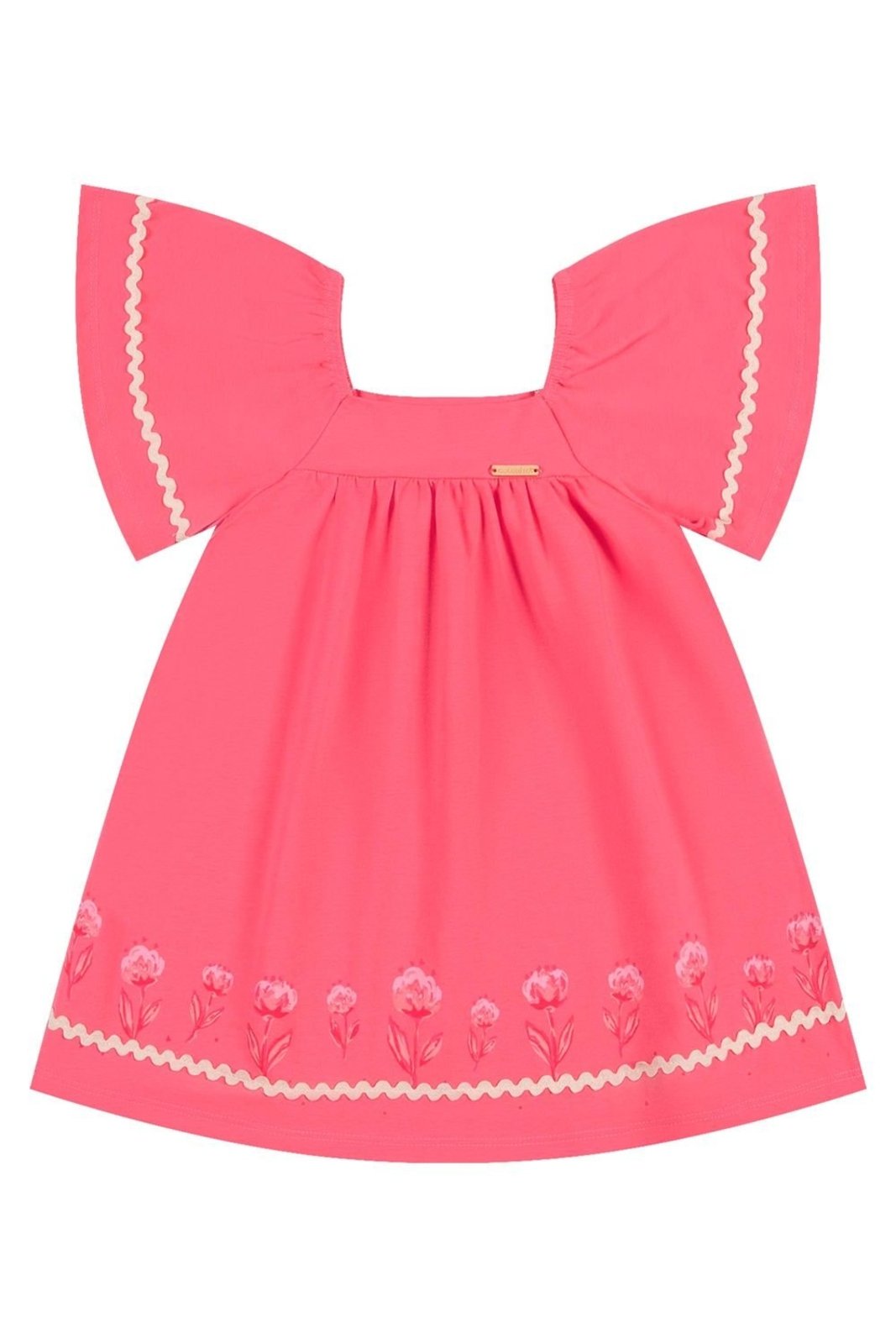Infantil - Vestido Menina Mangas Amplas Colorittá Rosa