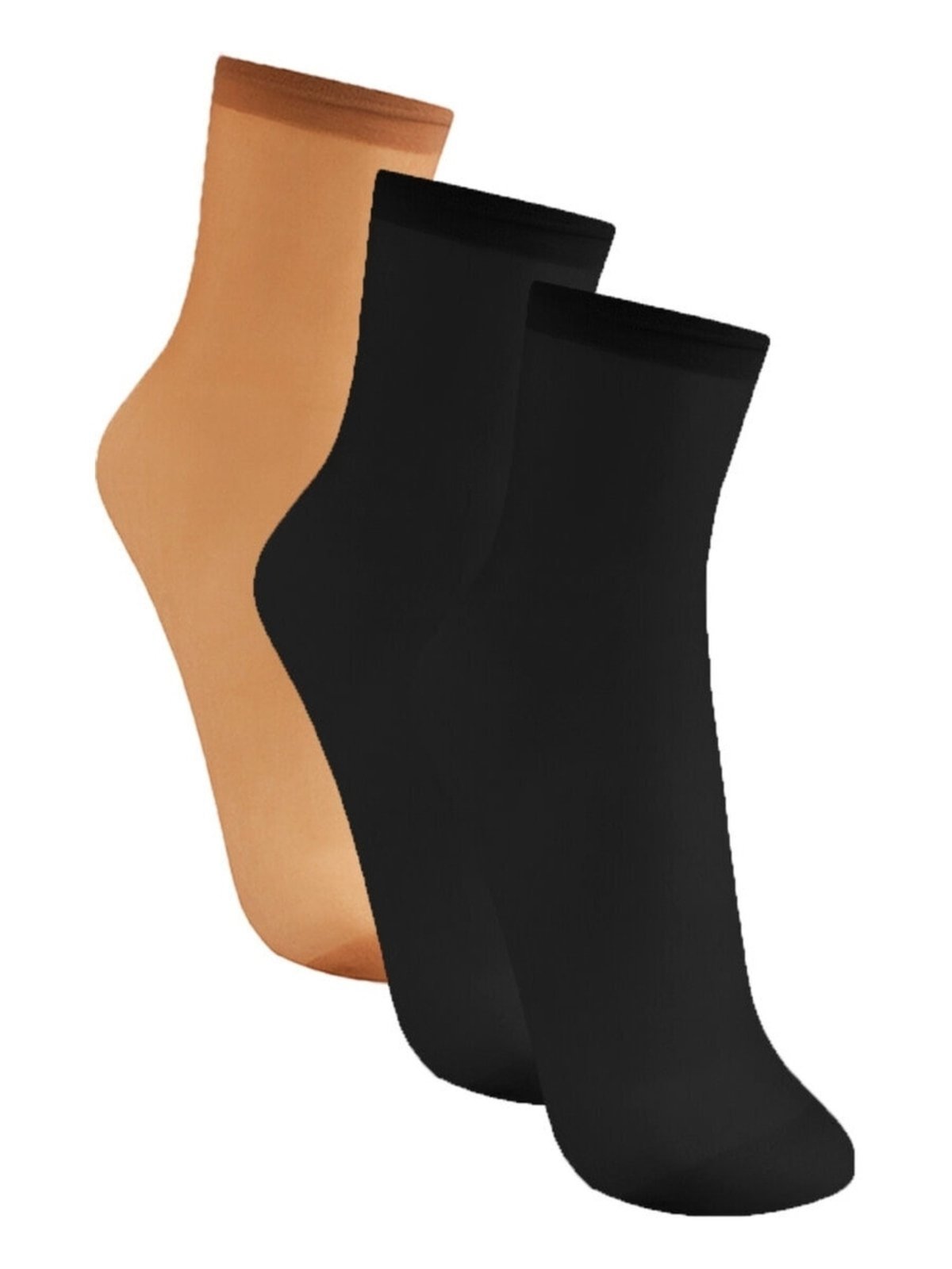 Kit com 3 Meias Soquete Fio 20 Trifil 6126 Preto