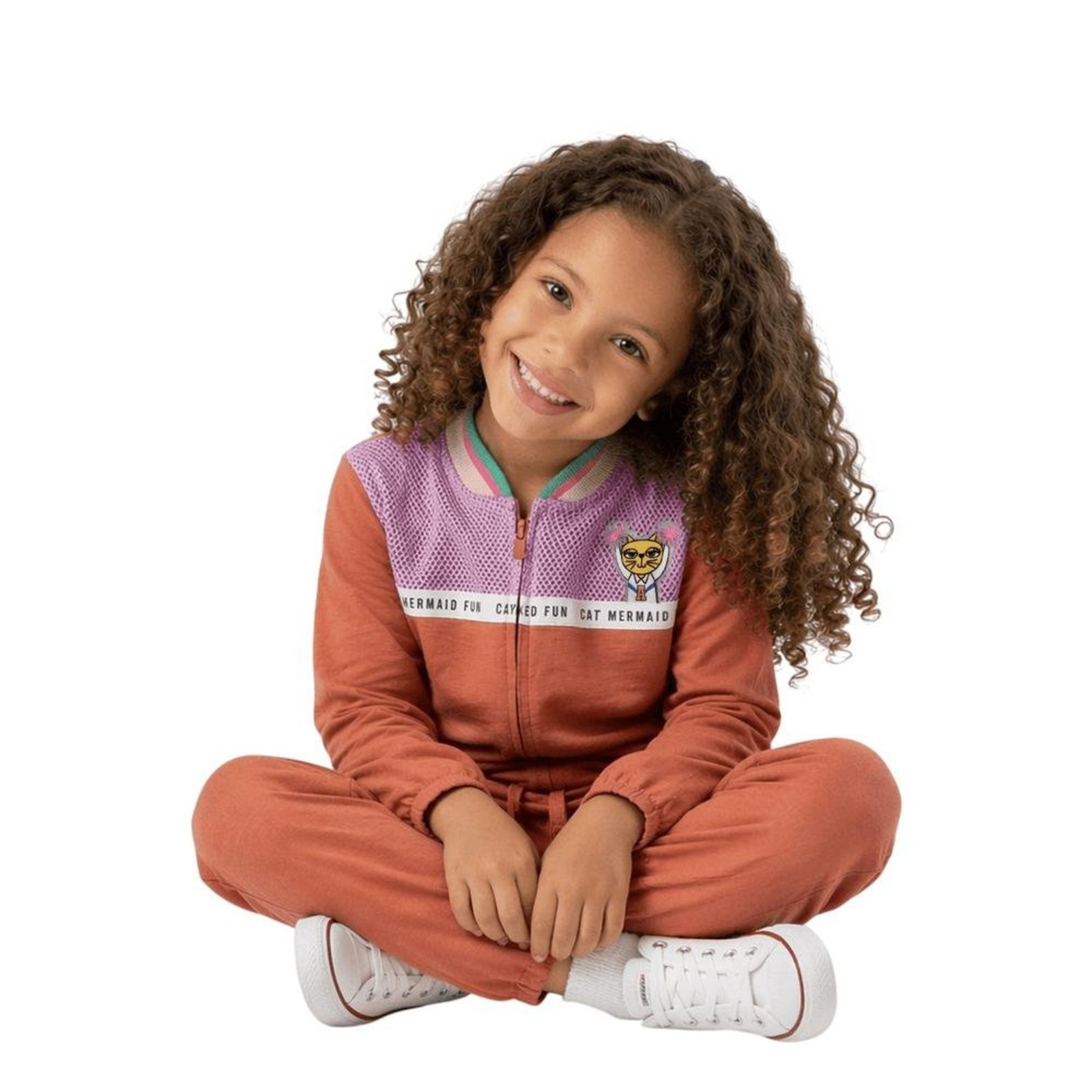Infantil - Casaco Menina Animadoras Subaquática Alphabeto Rosa