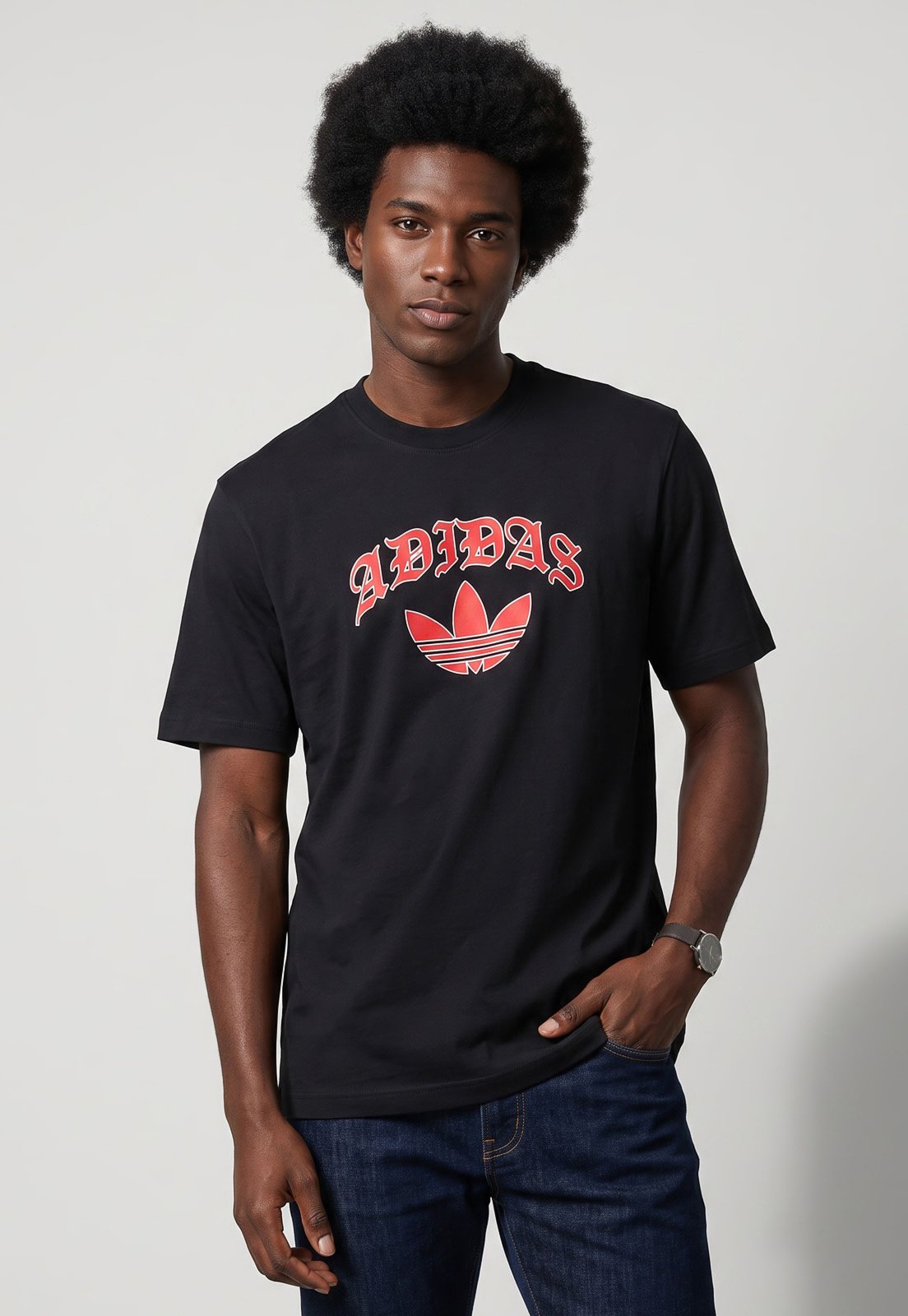 Camiseta Masculina adidas Originals GFX Logo Preta