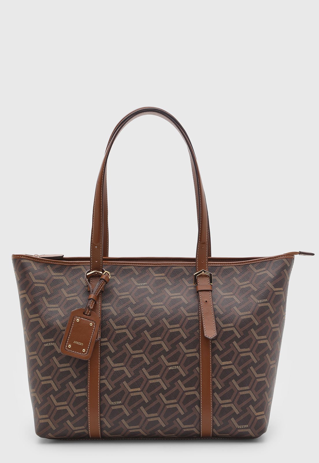 Bolsa Feminina Arezzo Grande Couro Marrom