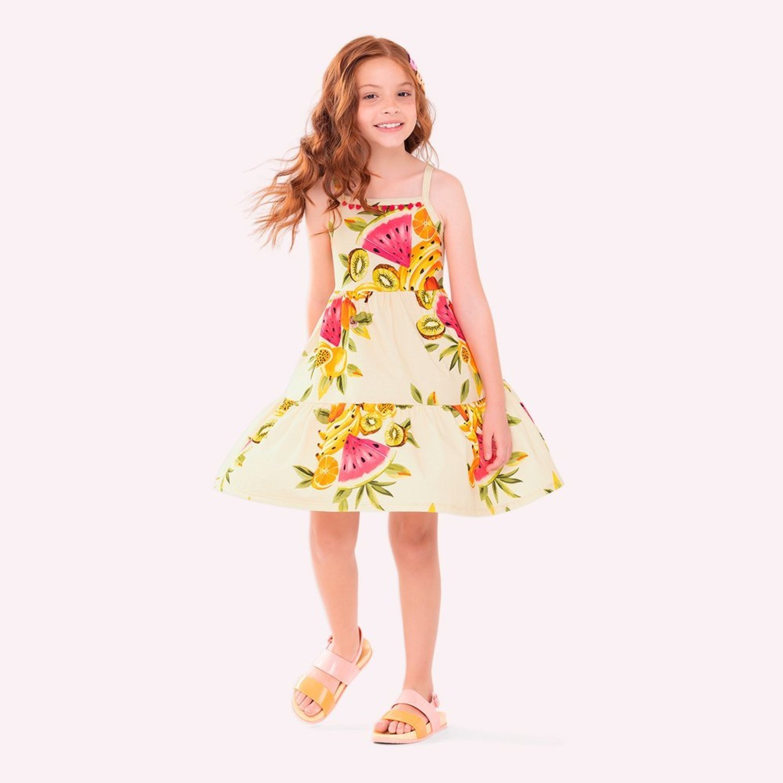 Infantil - Vestido Menina Frutas Nanai