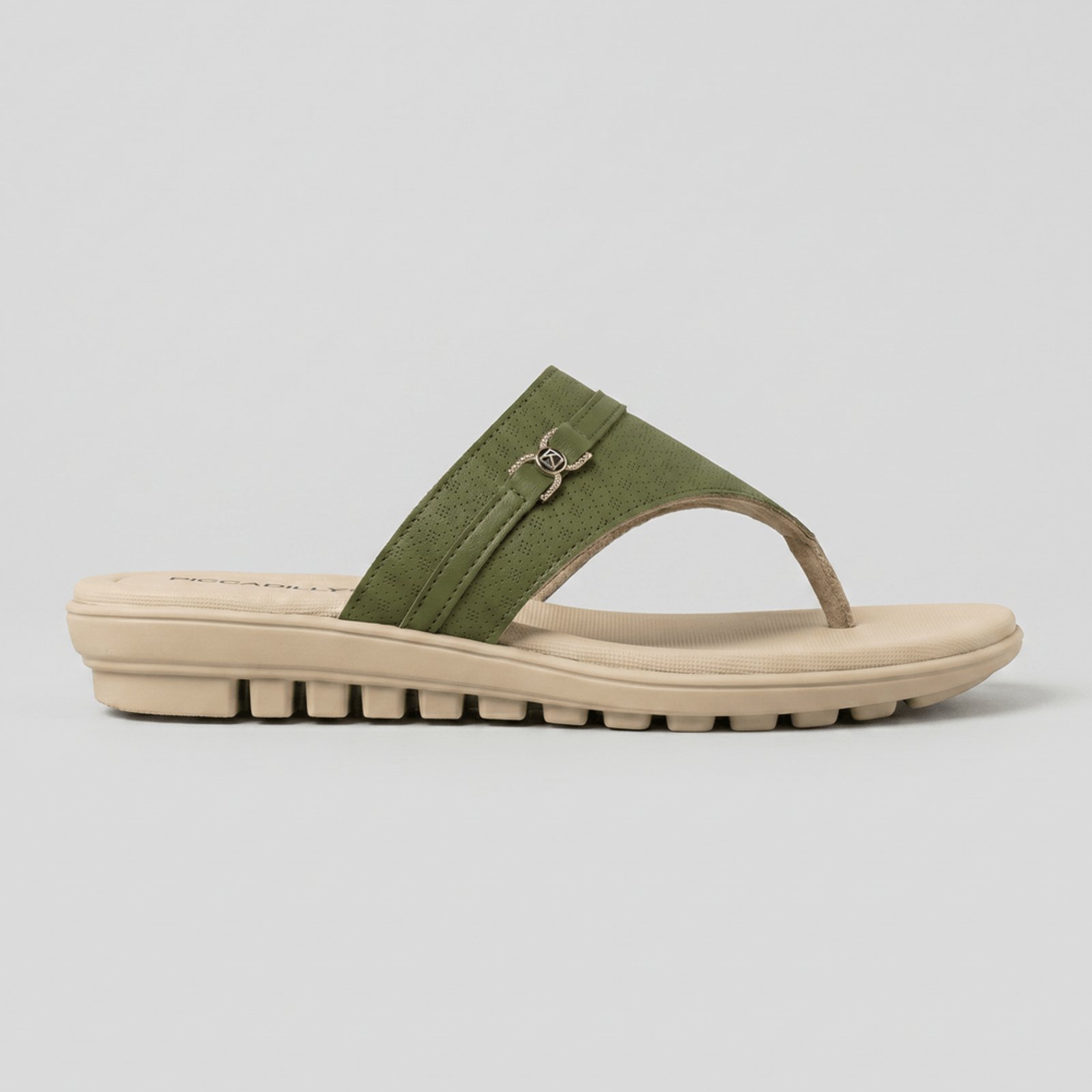 Chinelo Salto Baixo Verde Oliva