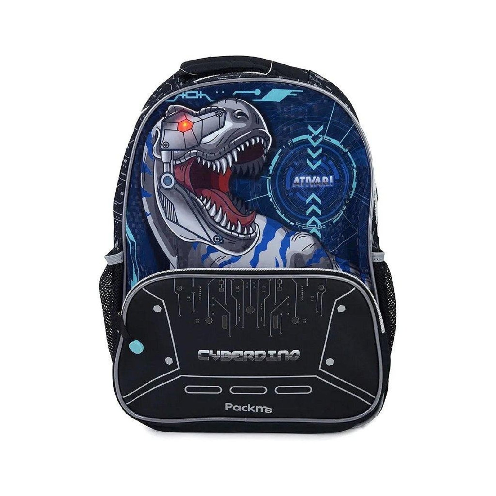 Infantil - Mochila Pacific Pack Me Cyber Dino Trex Preto