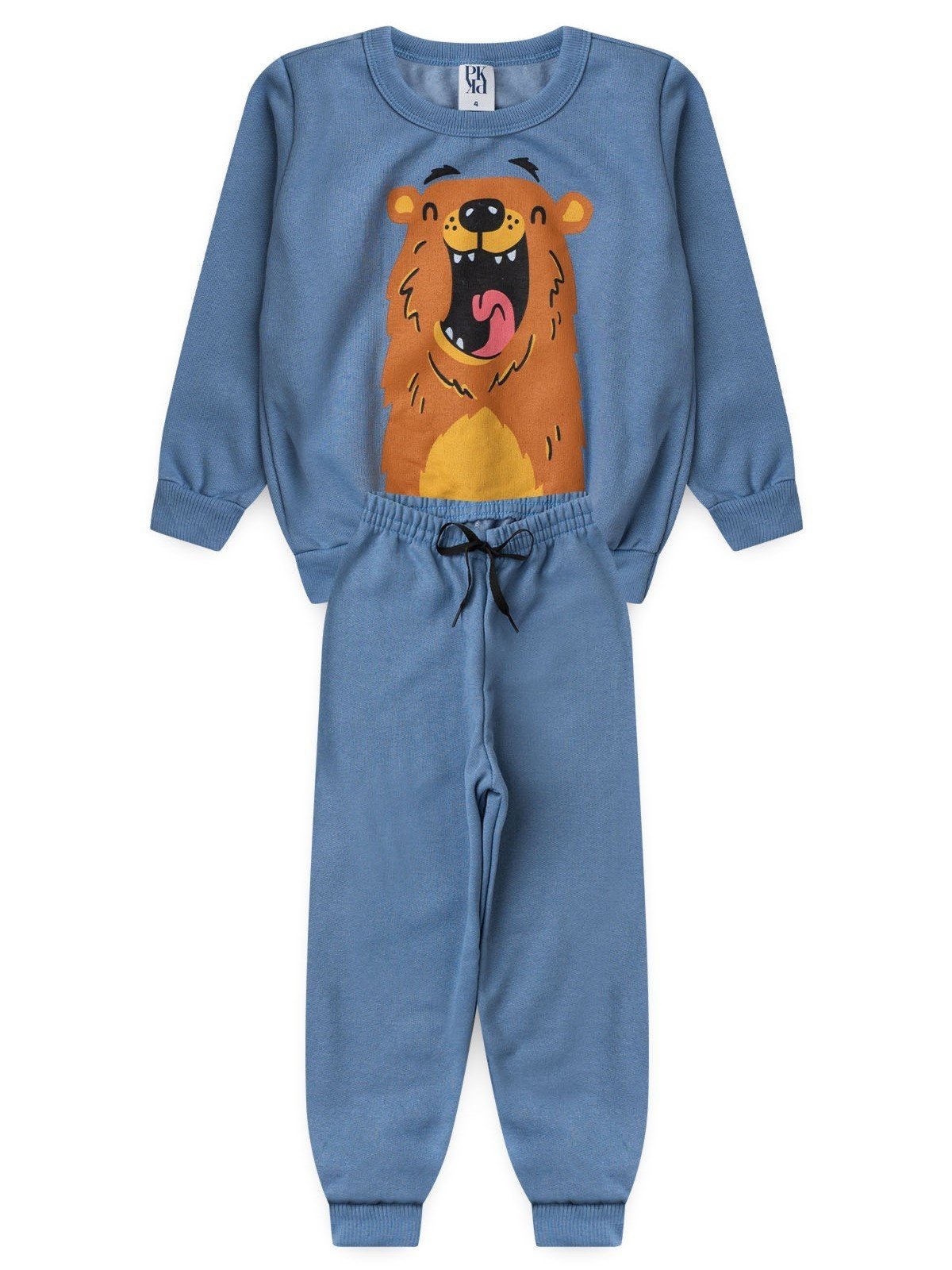 Infantil - Conjunto Platinum Felicidade De Urso Azul Claro