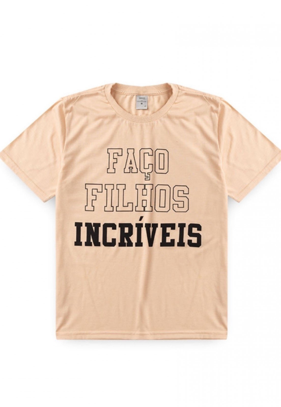 Vista 3 Infantil - Camiseta Platinum Adulto Faço Filhos Incríveis PLATINUM KIDS bege PLATINUM KIDS bege