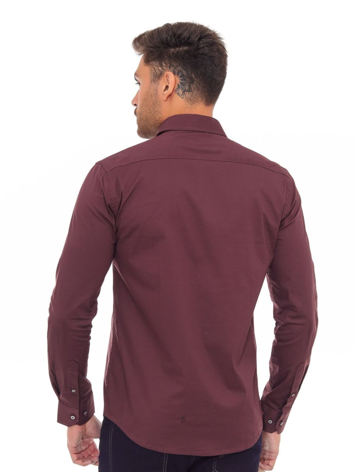Vista 3 Camisa Masculina Fit Social Manga Longa - 49242 Crocker rosa Crocker rosa