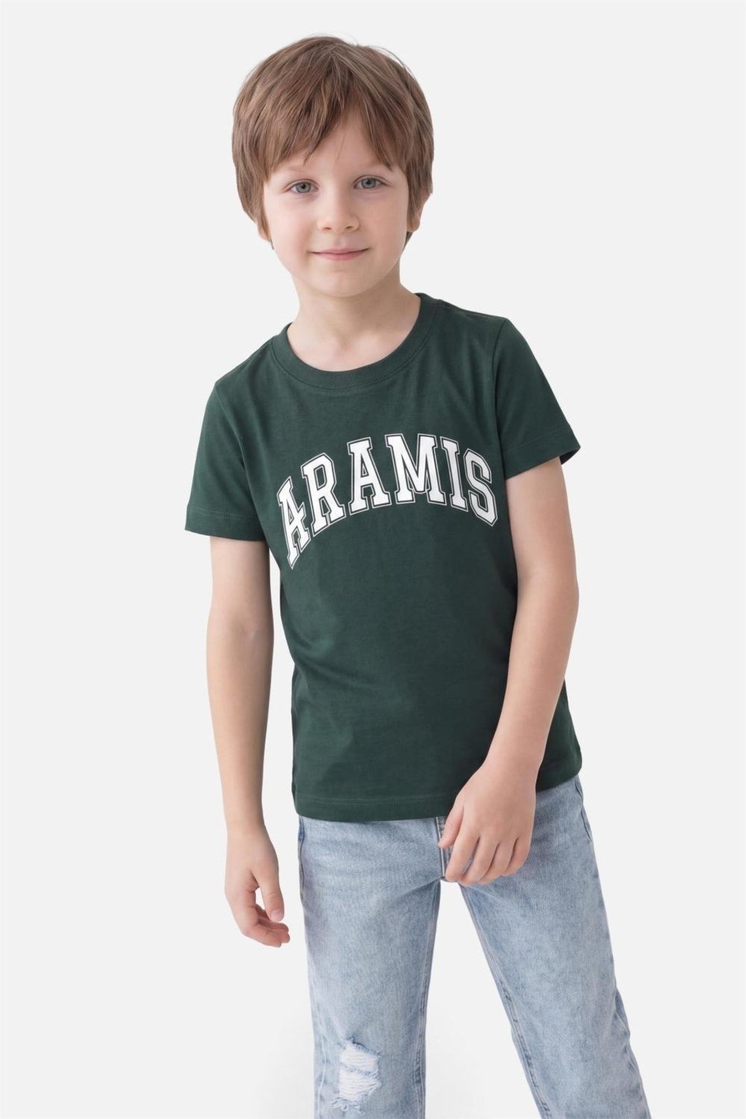 Infantil - Camiseta Aramis Estampa College Floresta