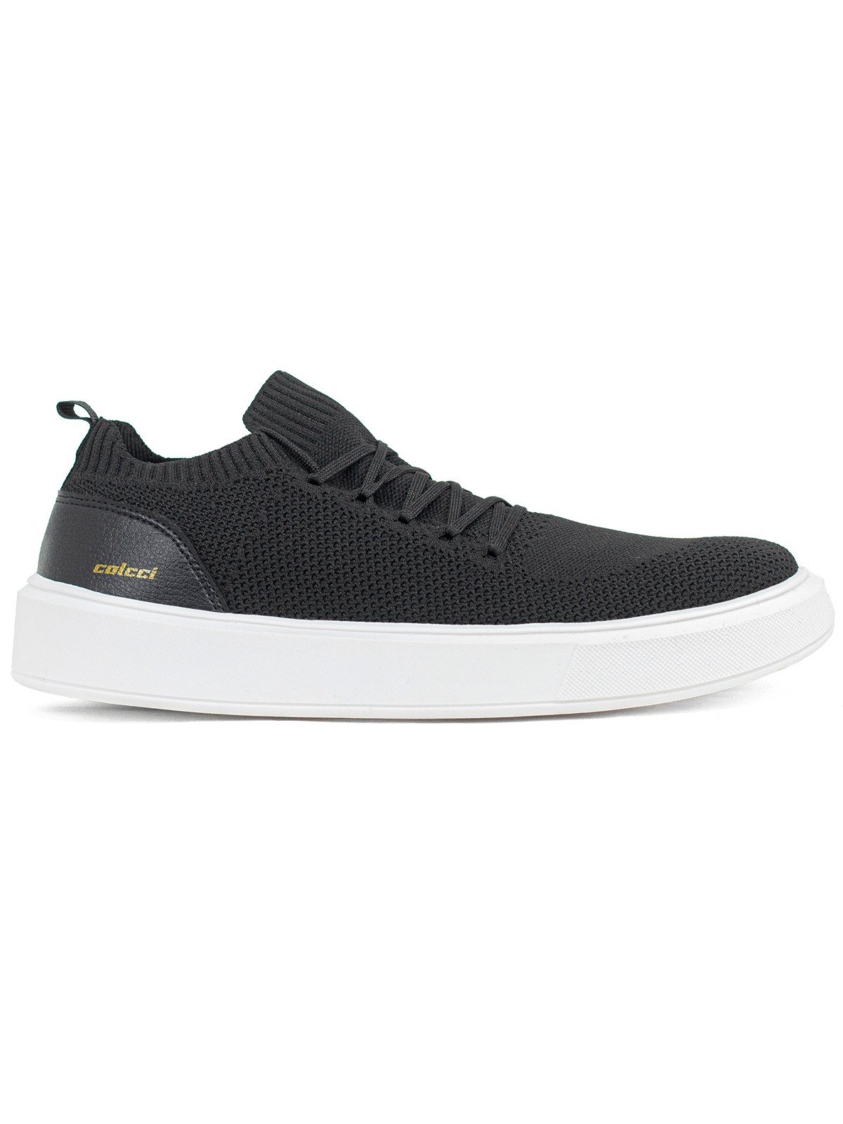 Tênis Masculino Colcci Casual Bilbao Knit Cadarço Elástico Confortável Preto
